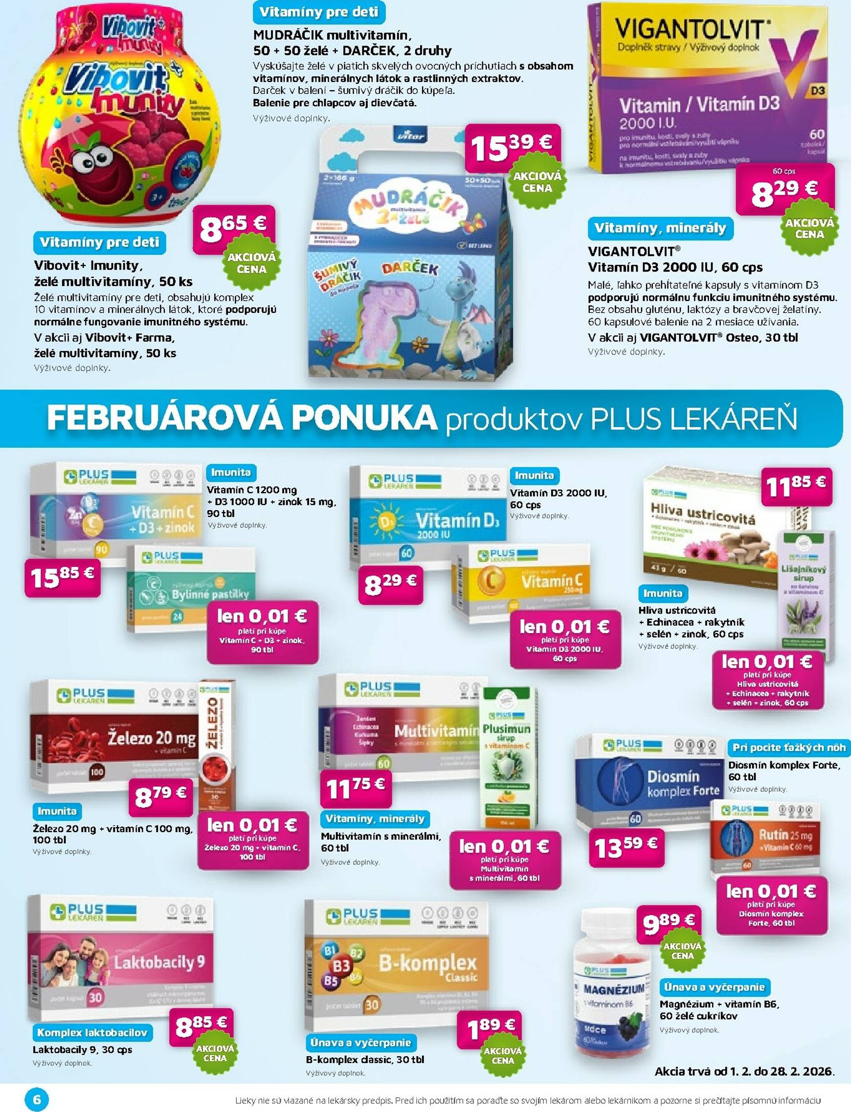 Page 6 of Aktuálny plus-lekaren leták platný od nedele 01.02 do 28.02