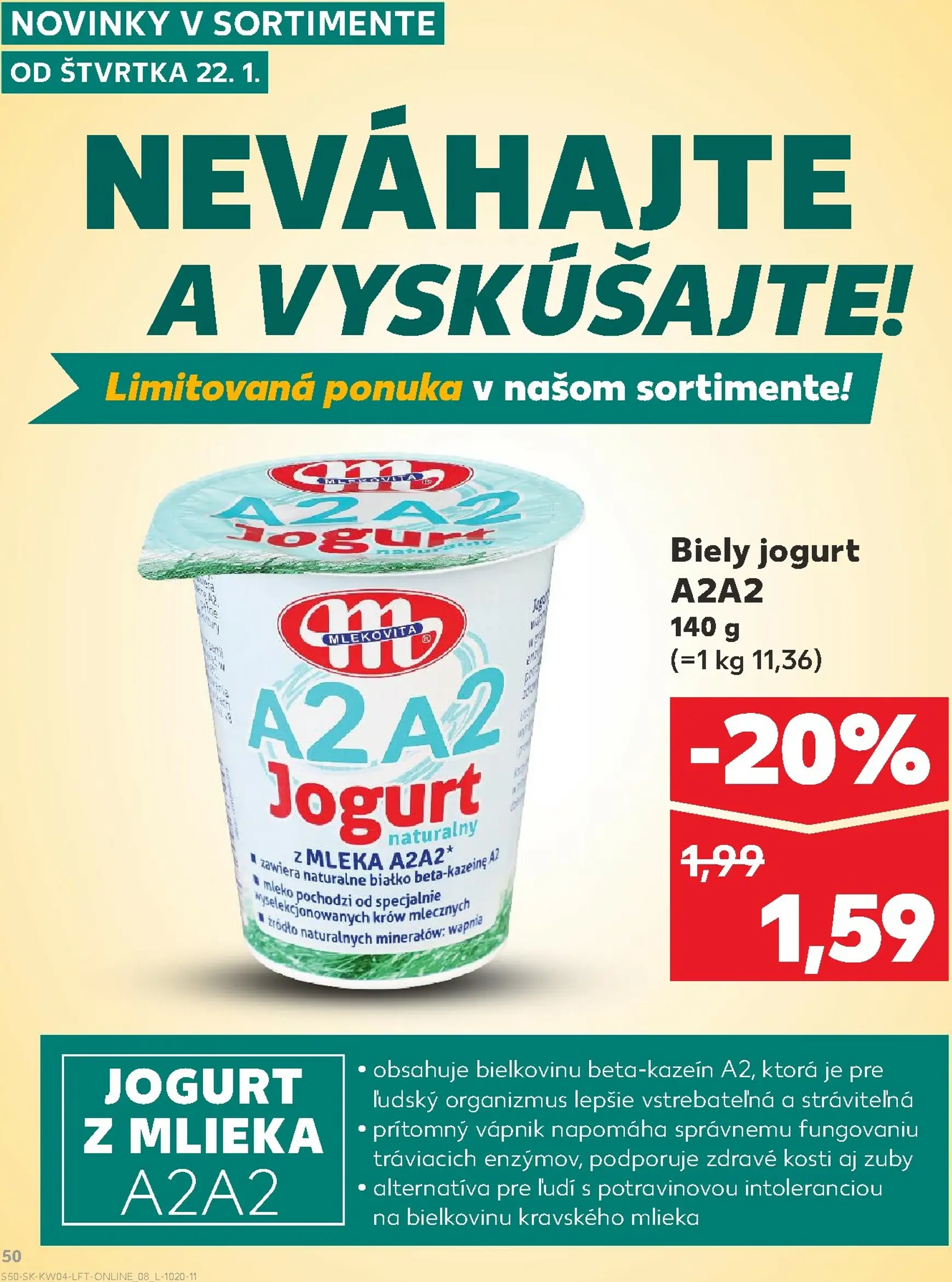 Page 50 of Aktuálny kaufland leták platný od štvrtka 22.01 do 28.01