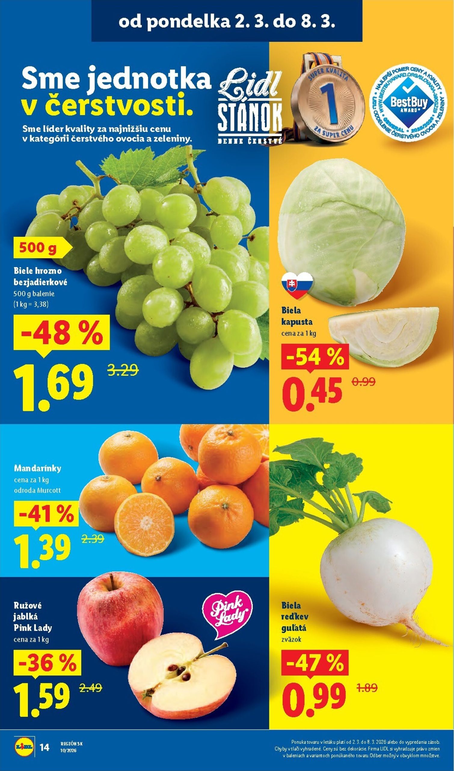 Page 14 of Aktuálny lidl leták platný od pondelka 02.03 do 08.03