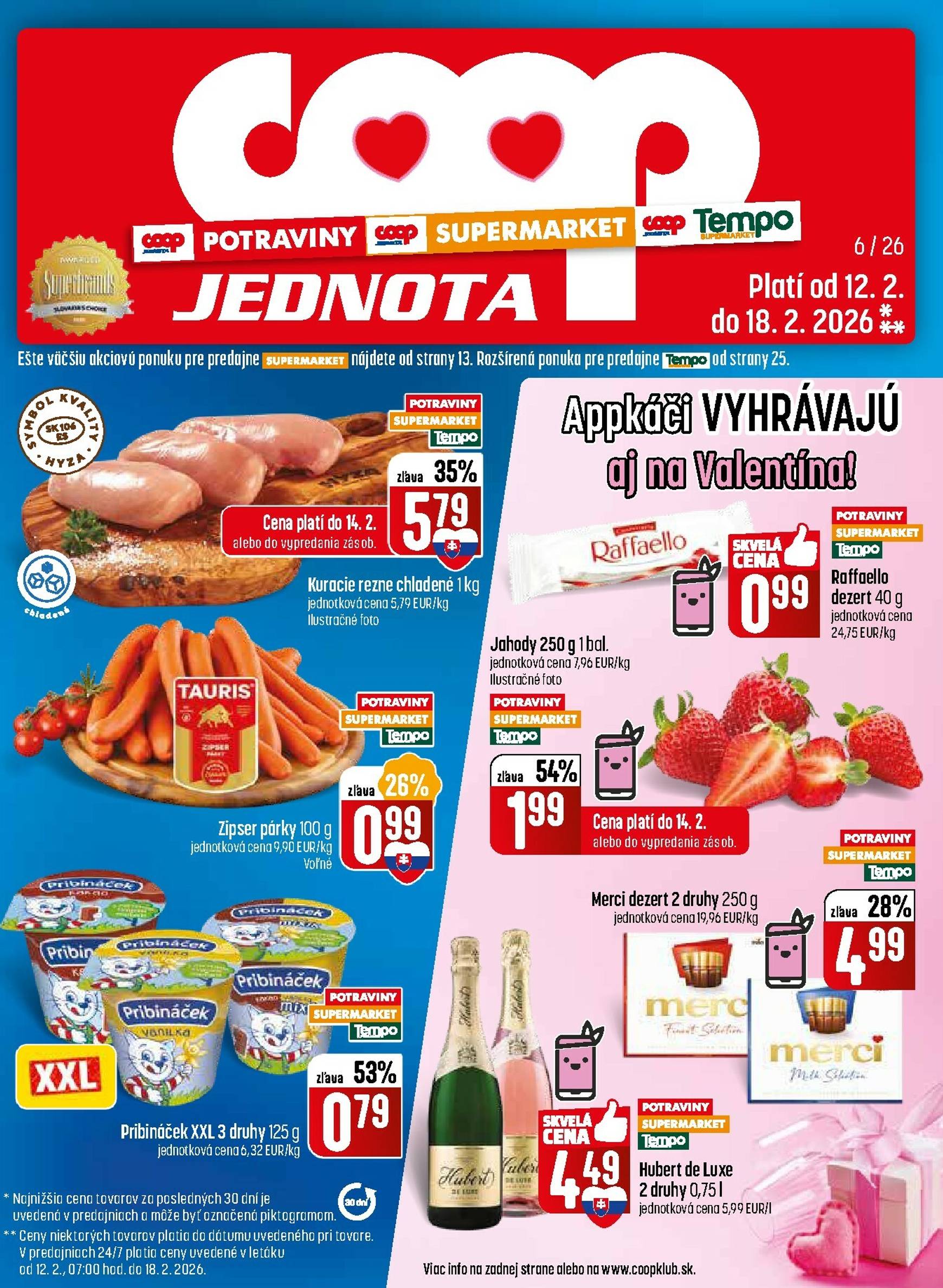 Page 1 of Aktuálny coop-jednota leták platný od štvrtka 12.02 do 18.02