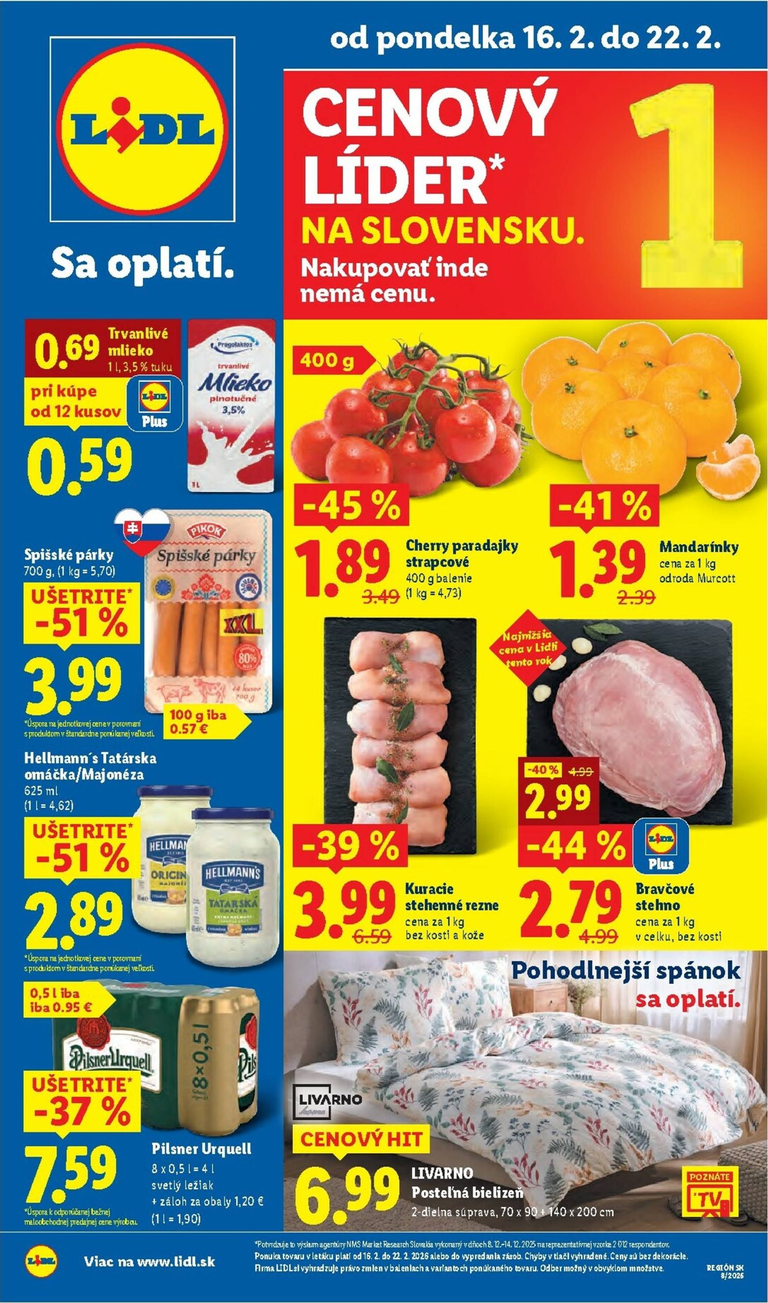 Page 1 of Aktuálny lidl leták platný od pondelka 16.02 do 22.02