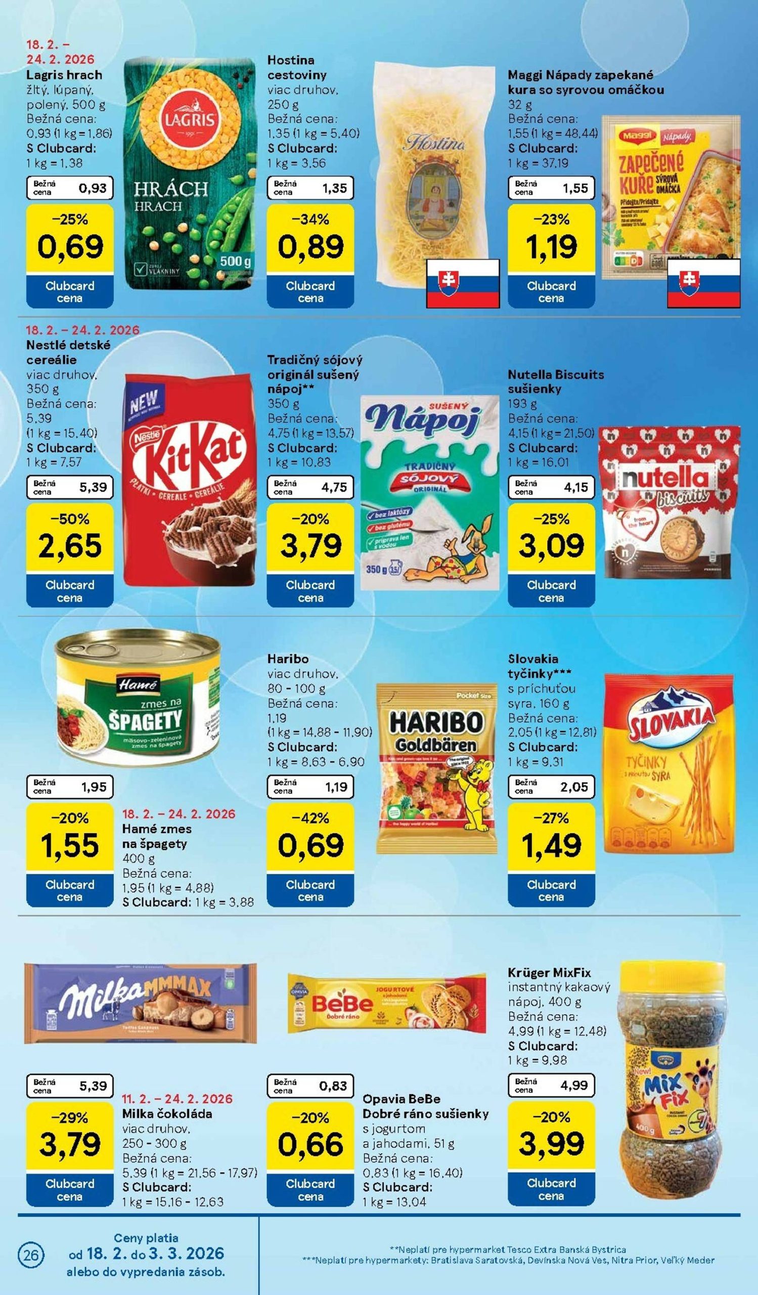 Page 26 of Aktuálny tesco leták platný od stredy 18.02 do 24.02