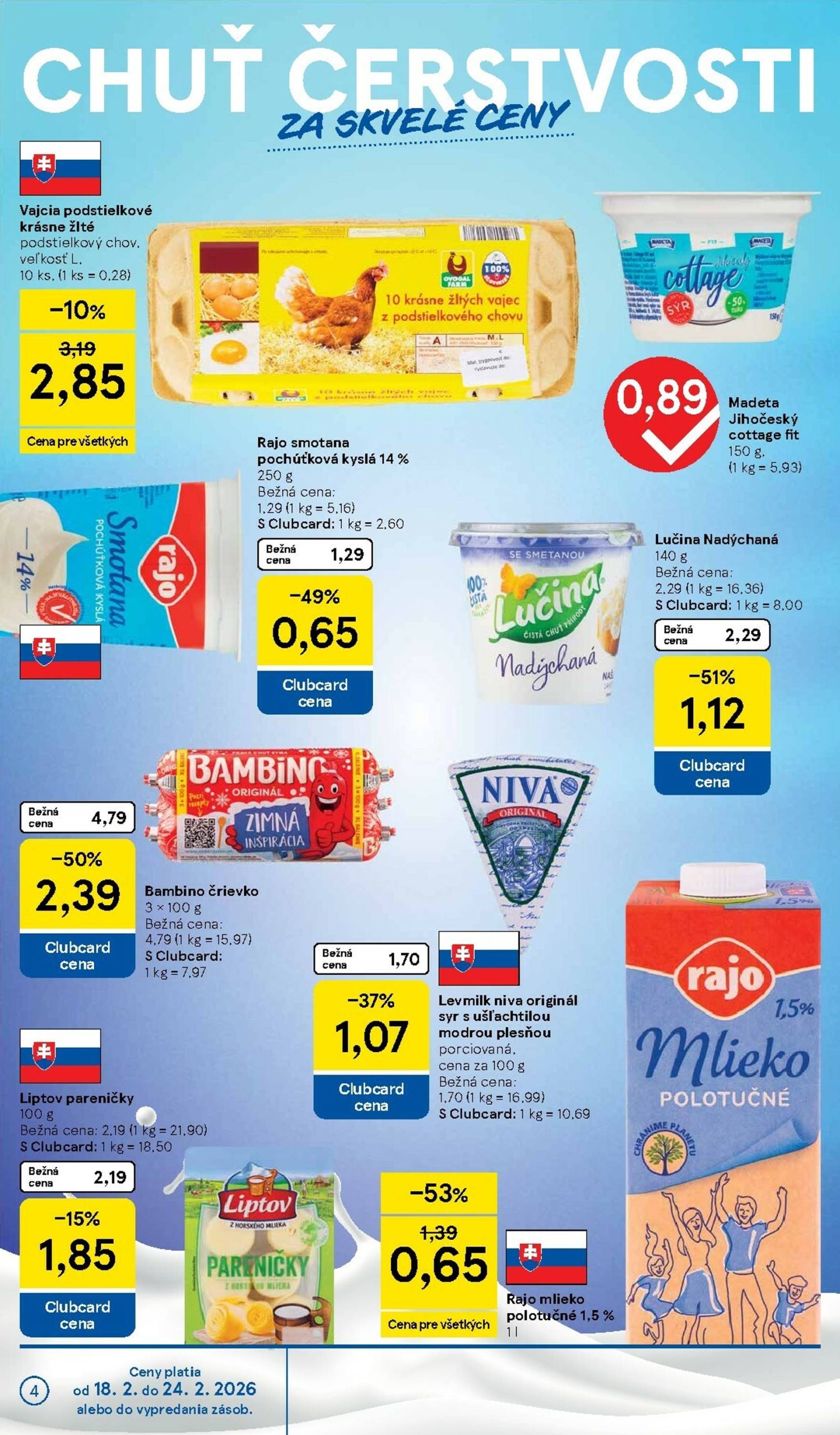 Page 4 of Aktuálny tesco leták platný od stredy 18.02 do 24.02