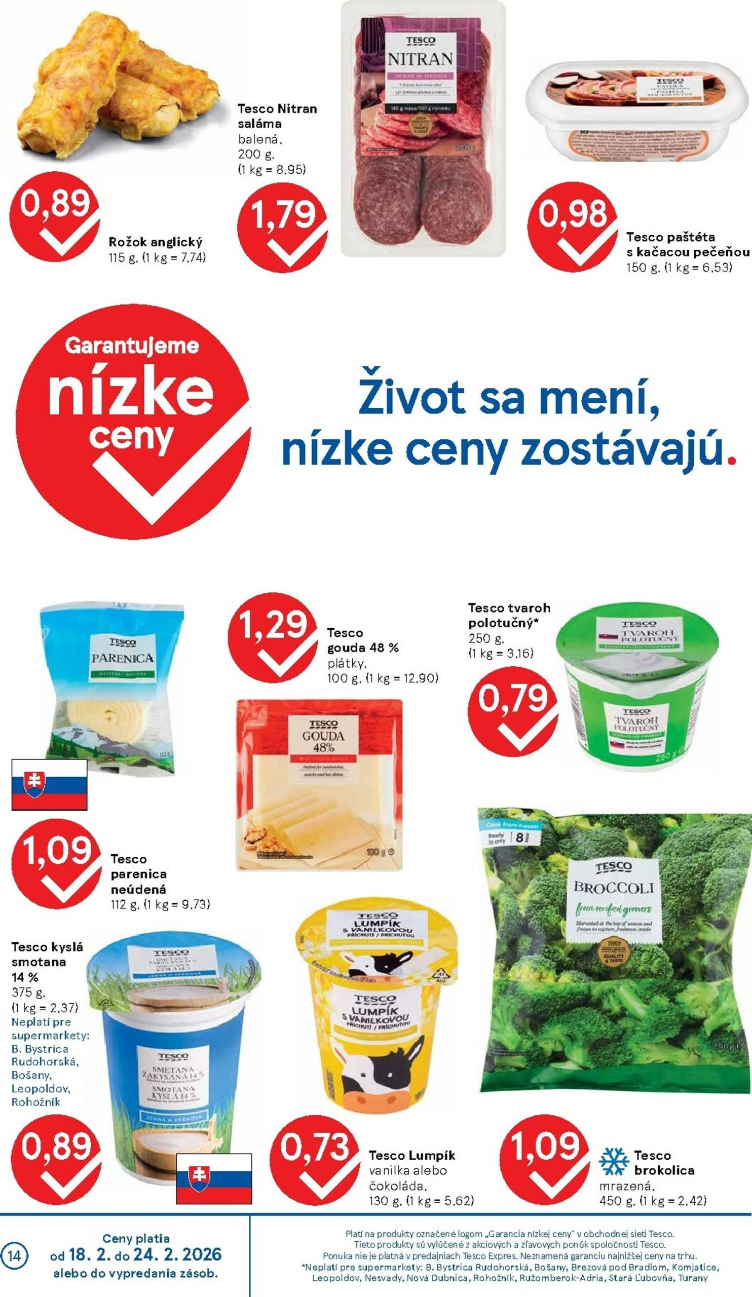 Page 14 of Aktuálny tesco leták platný od stredy 18.02 do 24.02