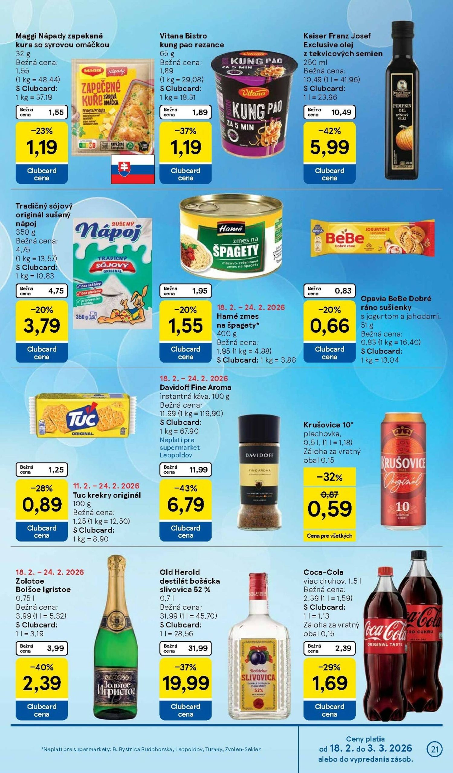 Page 21 of Aktuálny tesco leták platný od stredy 18.02 do 24.02
