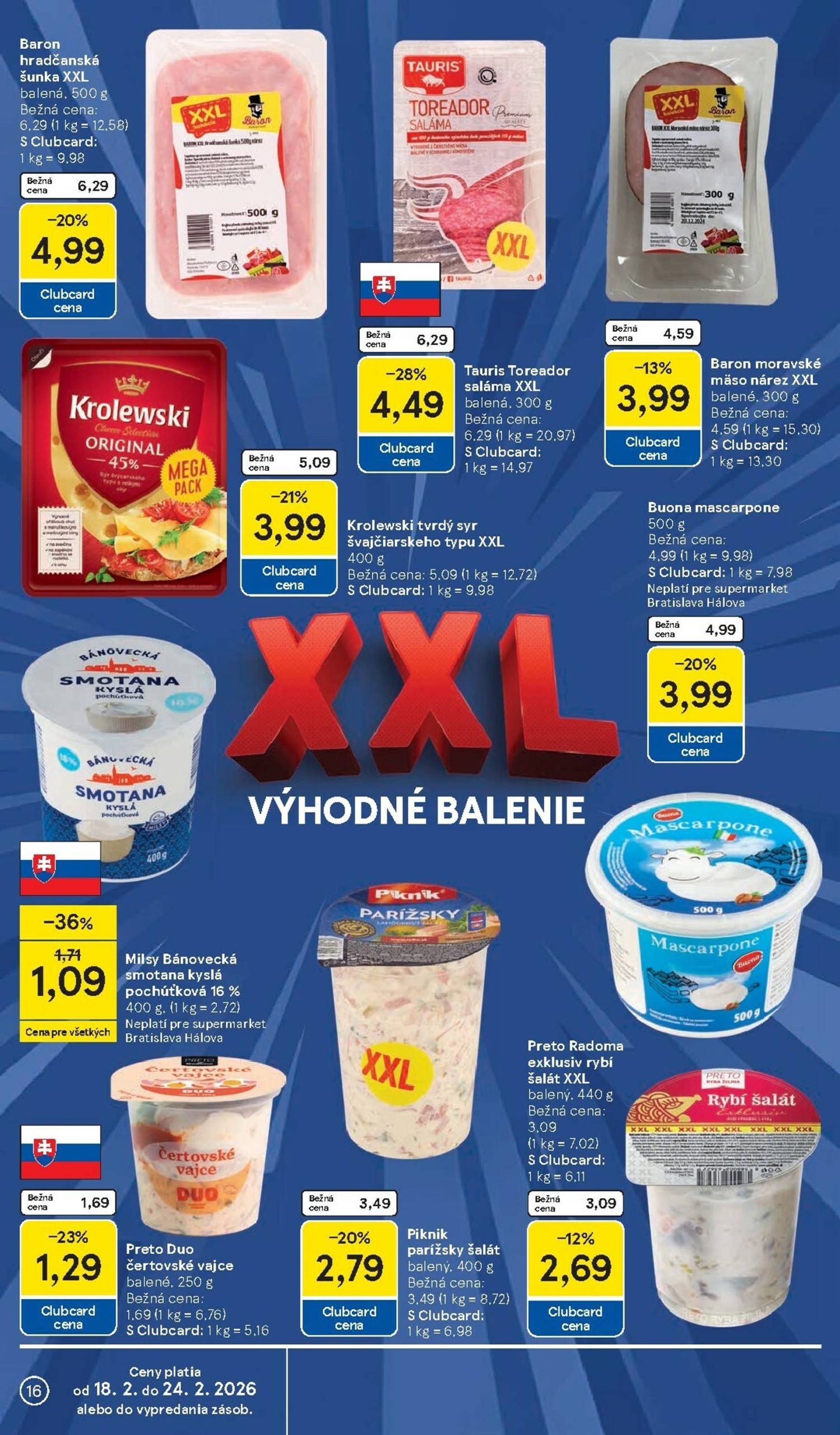 Page 16 of Aktuálny tesco leták platný od stredy 18.02 do 24.02