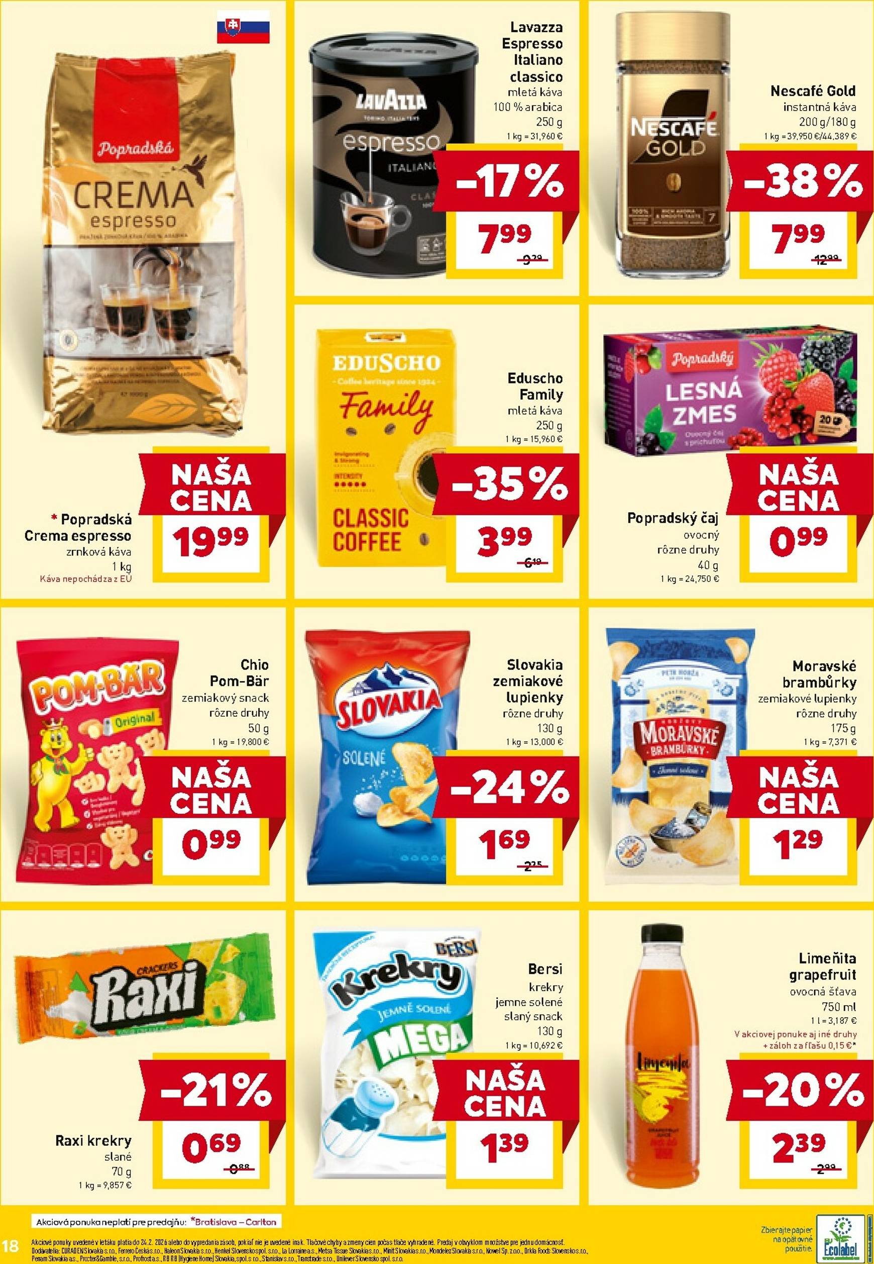 Page 18 of Aktuálny billa leták platný od stredy 18.02 do 24.02