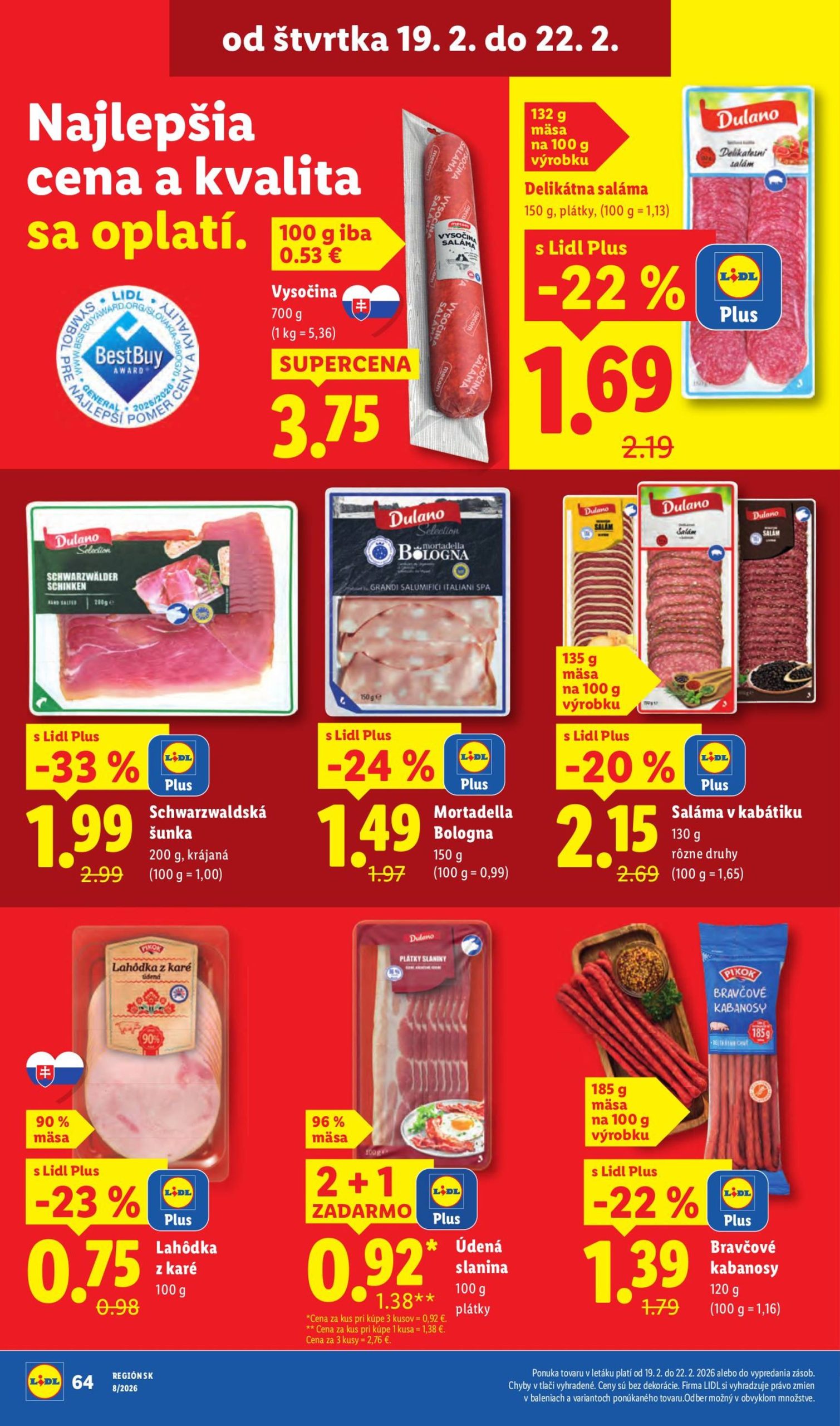 Page 22 of Aktuálny lidl leták platný od štvrtka 19.02 do 22.02
