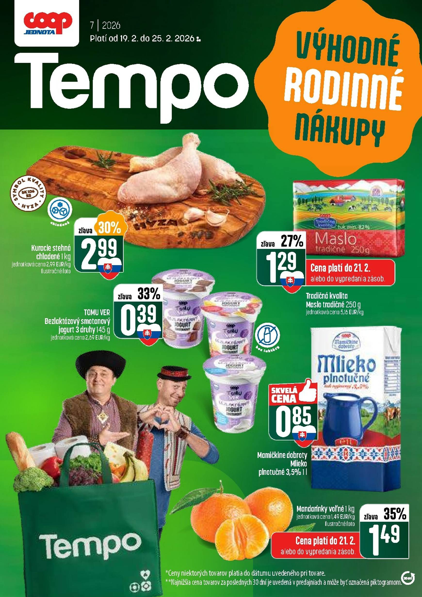 Page 1 of Aktuálny coop-jednota leták platný od štvrtka 19.02 do 25.02