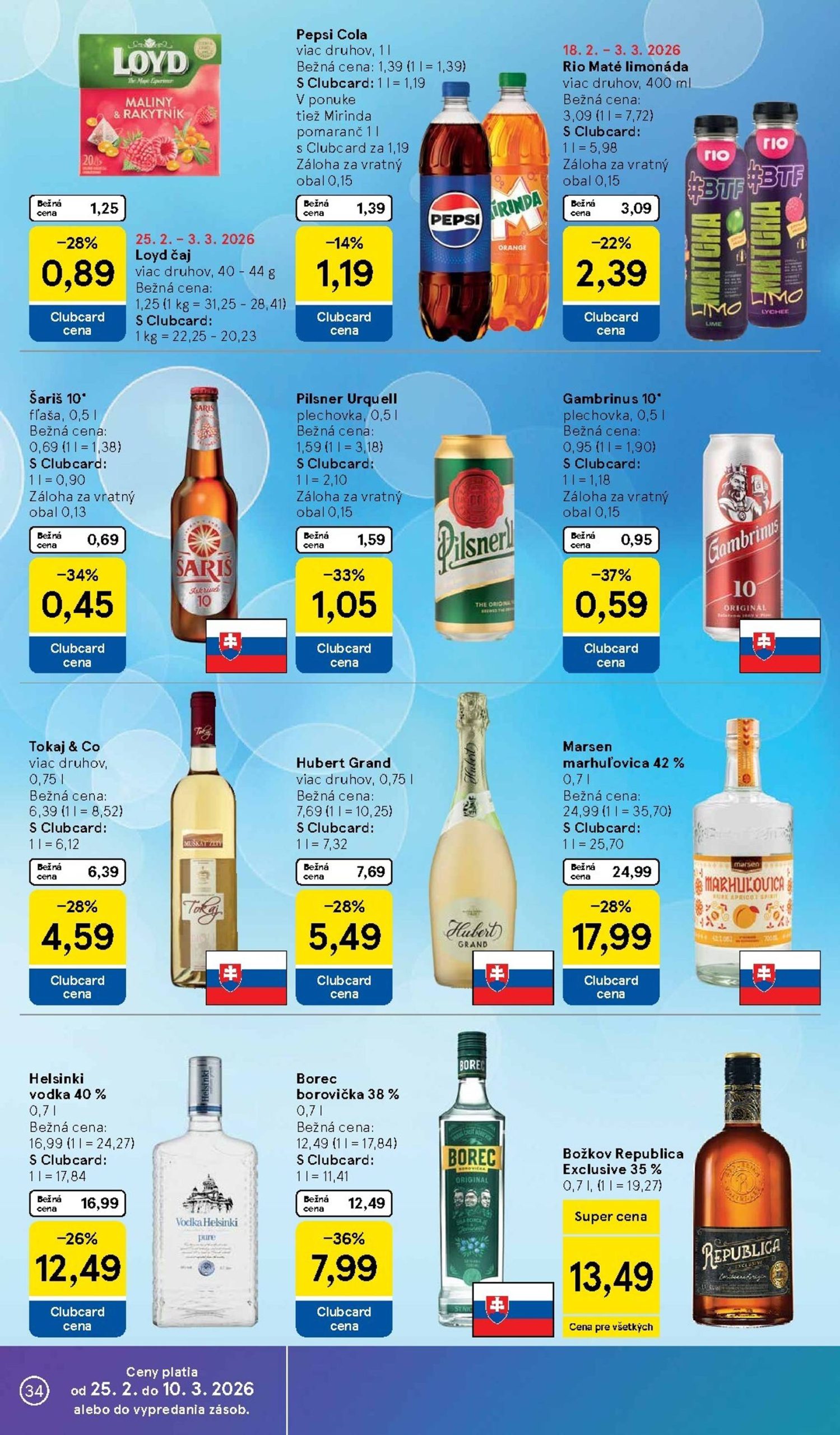 Page 34 of Aktuálny tesco leták platný od stredy 25.02 do 03.03