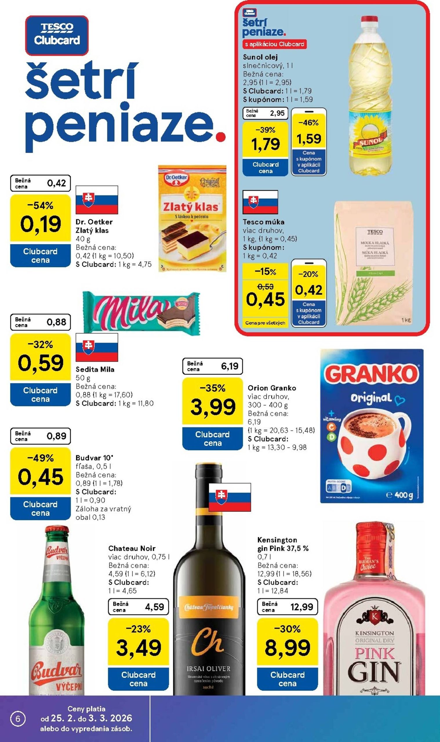 Page 6 of Aktuálny tesco leták platný od stredy 25.02 do 03.03