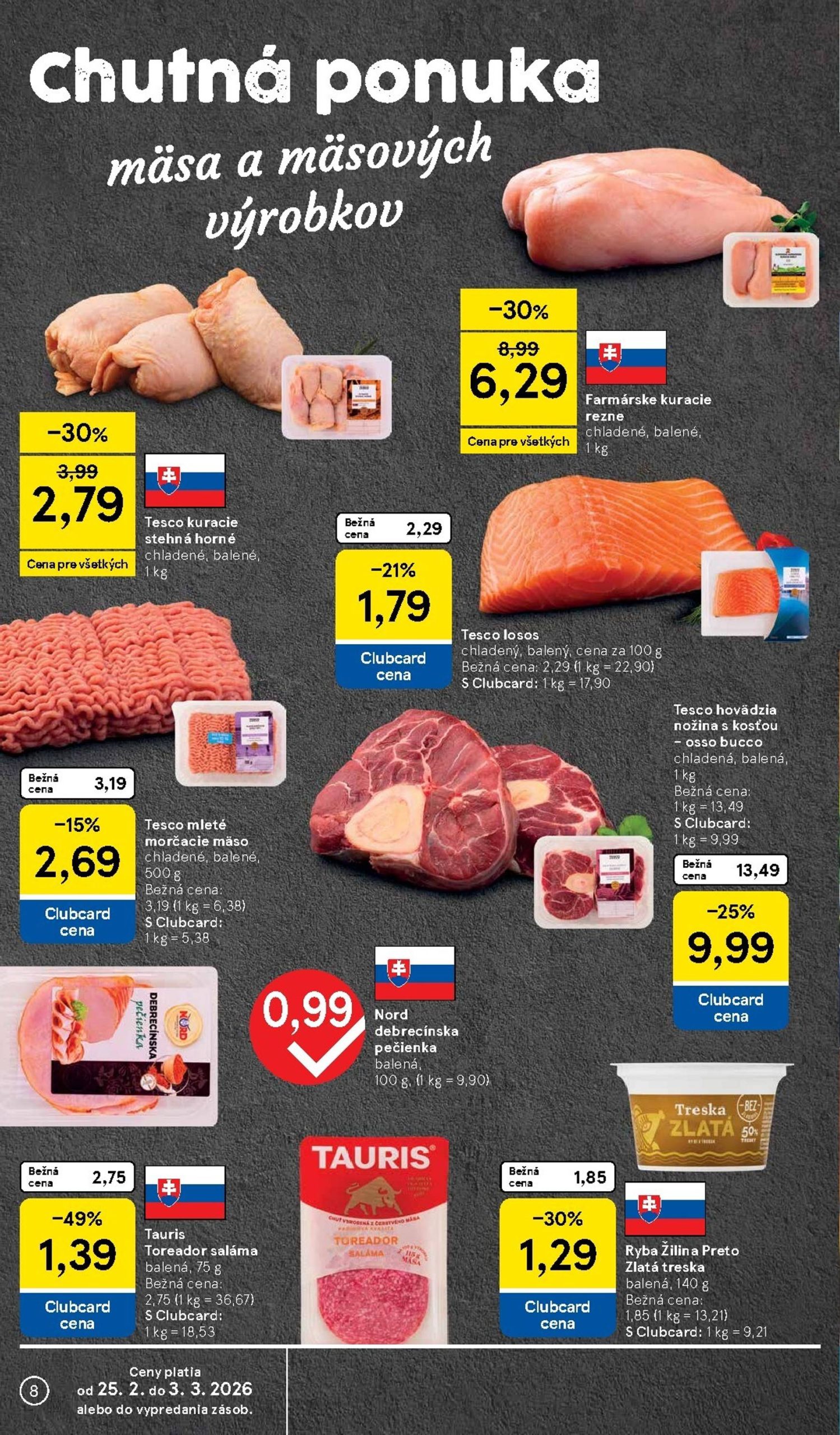 Page 8 of Aktuálny tesco leták platný od stredy 25.02 do 03.03
