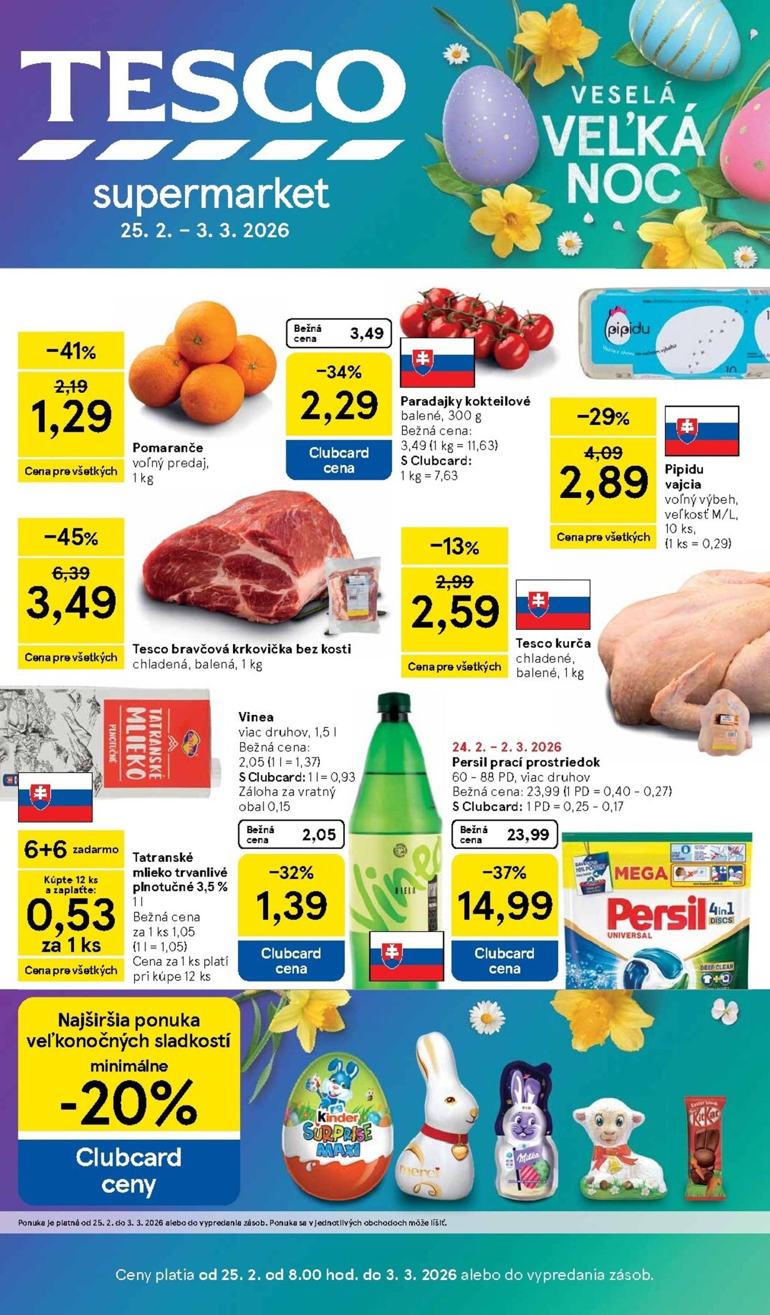 Page 1 of Aktuálny tesco leták platný od stredy 25.02 do 03.03