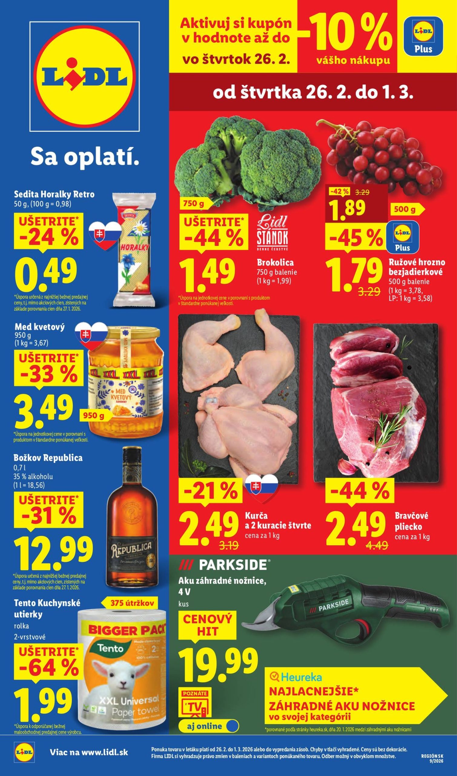 Page 1 of Aktuálny lidl leták platný od štvrtka 26.02 do 01.03