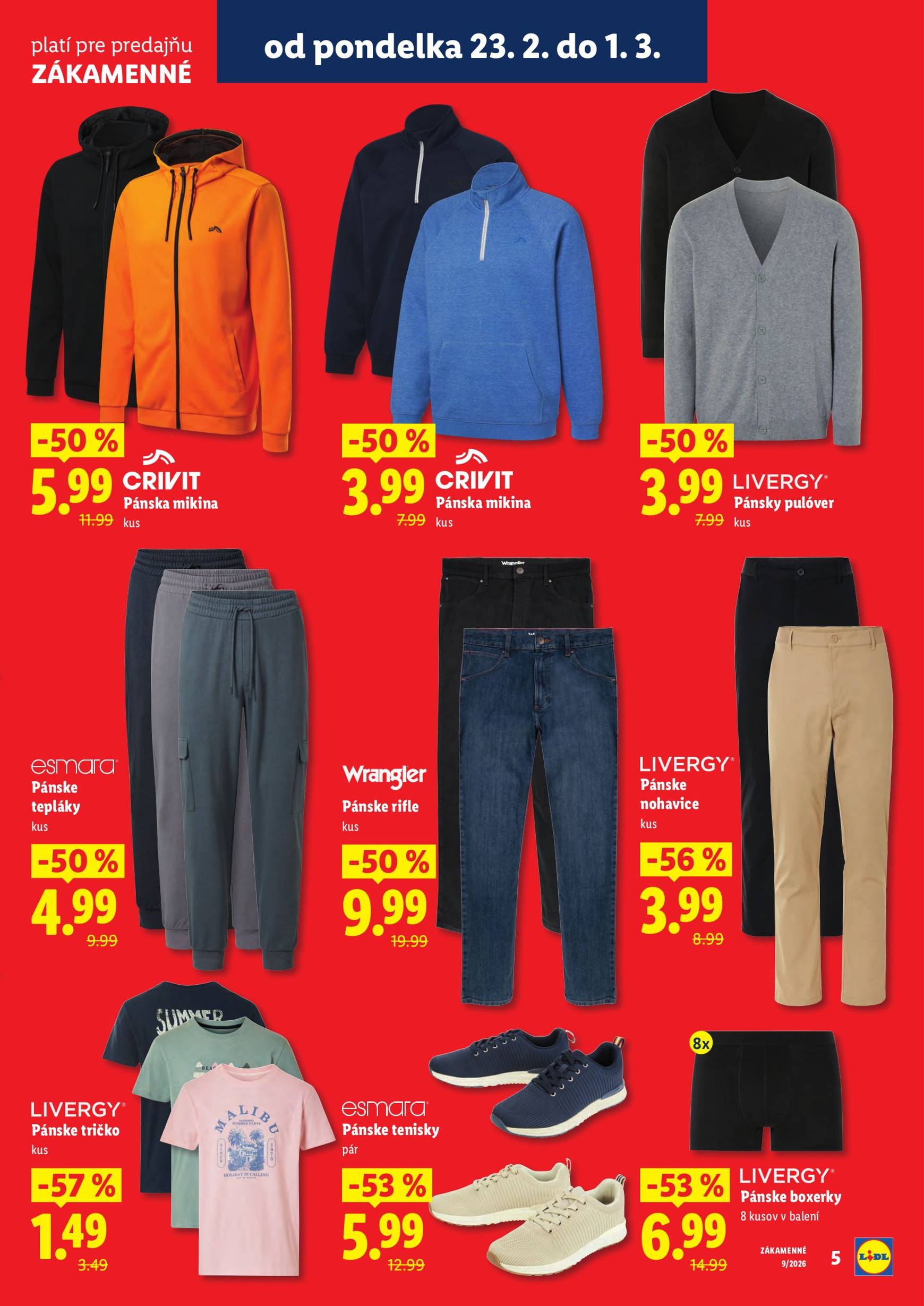 Page 5 of Aktuálny lidl leták platný od pondelka 23.02 do 01.03