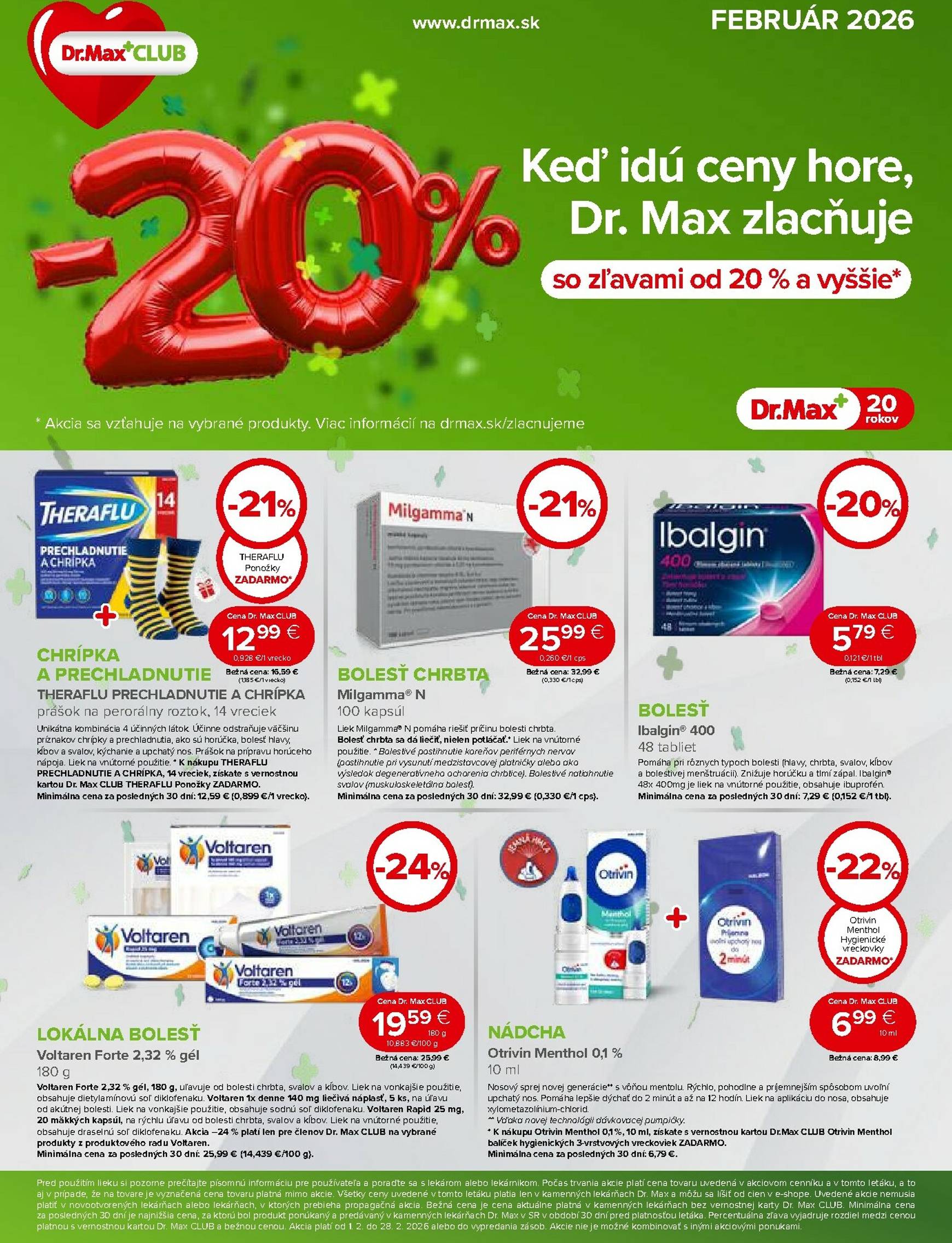 Page 1 of Aktuálny dr-max leták platný od nedele 01.02 do 28.02