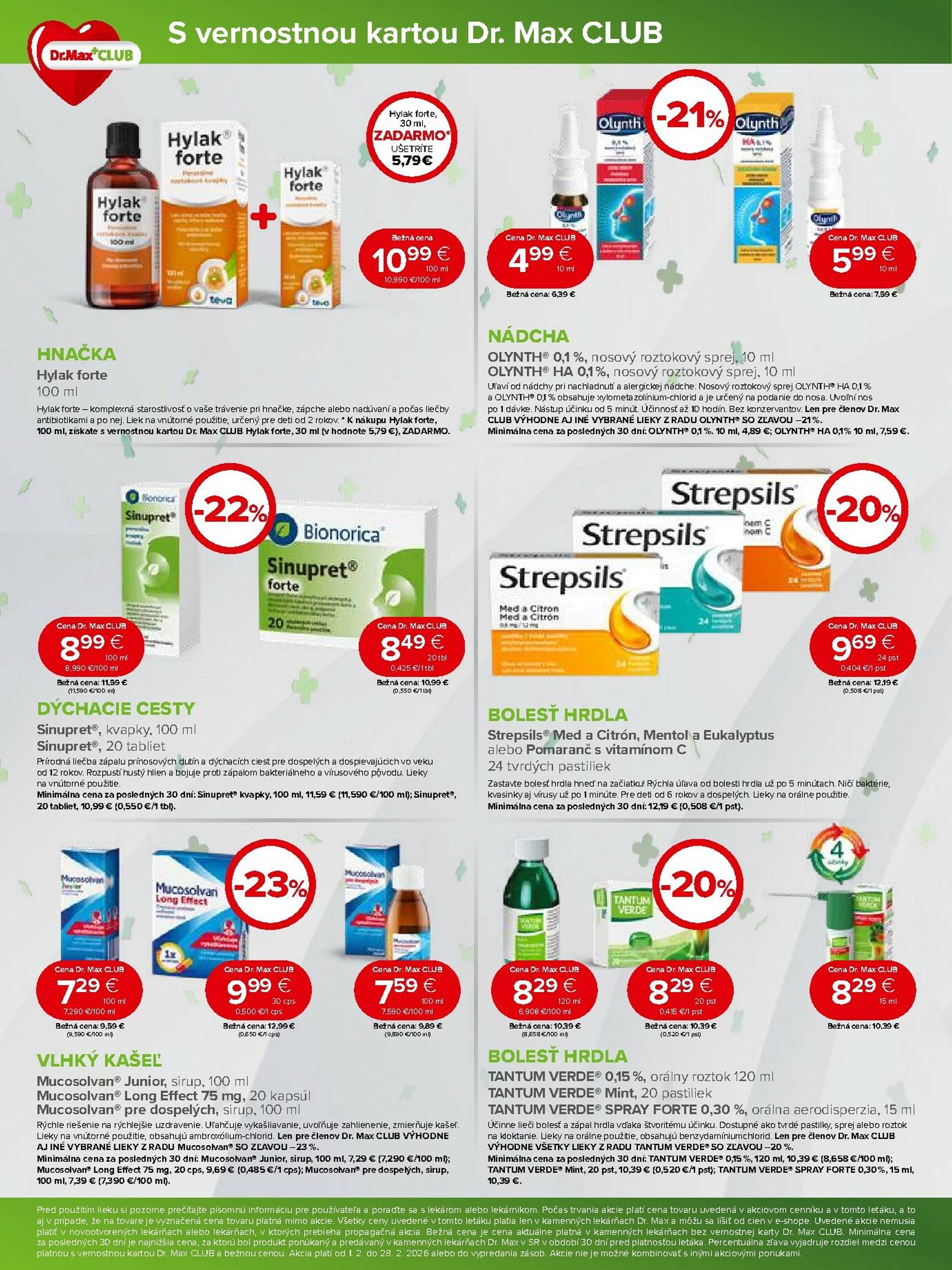 Page 2 of Aktuálny dr-max leták platný od nedele 01.02 do 28.02