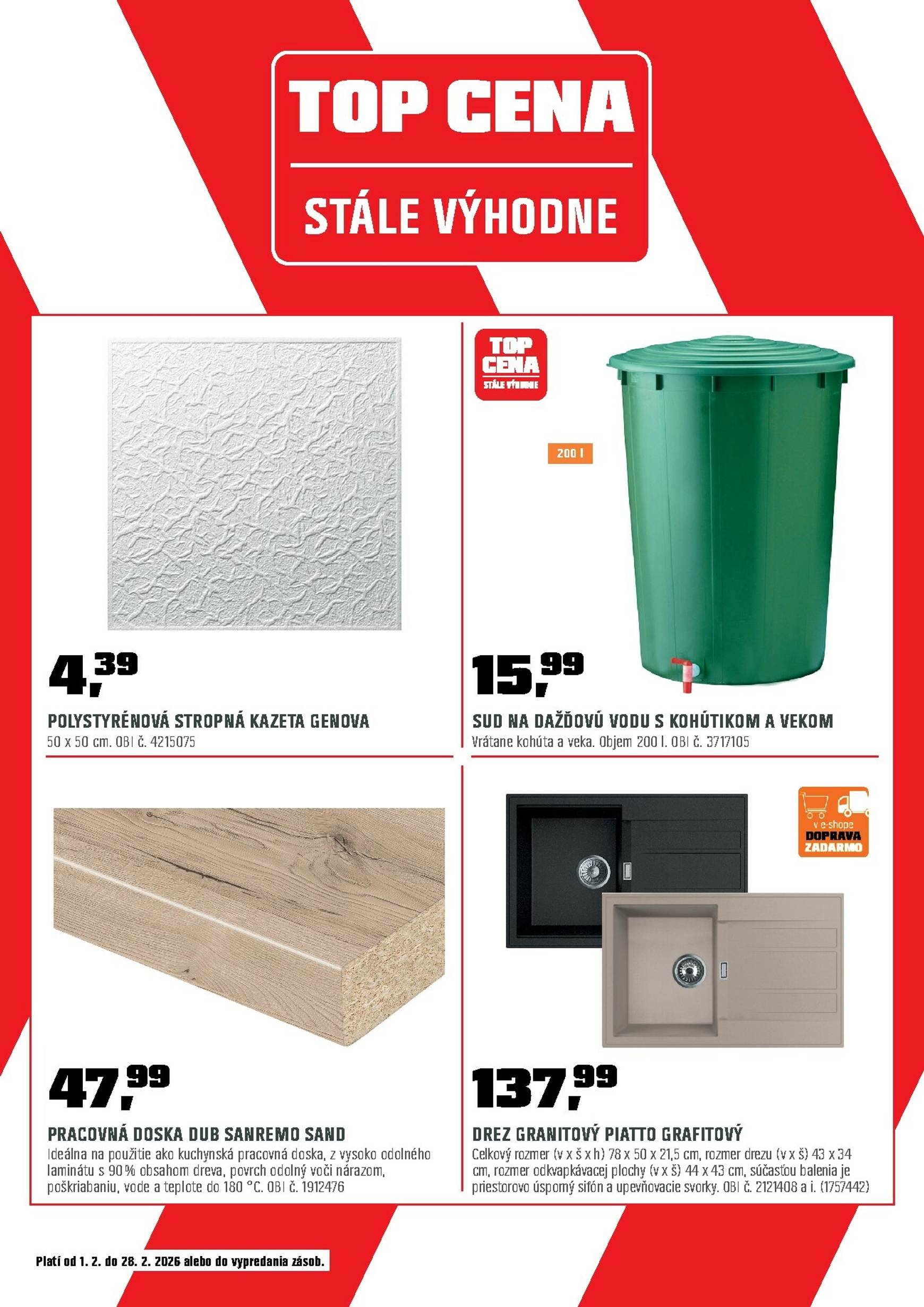 Page 18 of Aktuálny obi leták platný od nedele 01.02 do 28.02