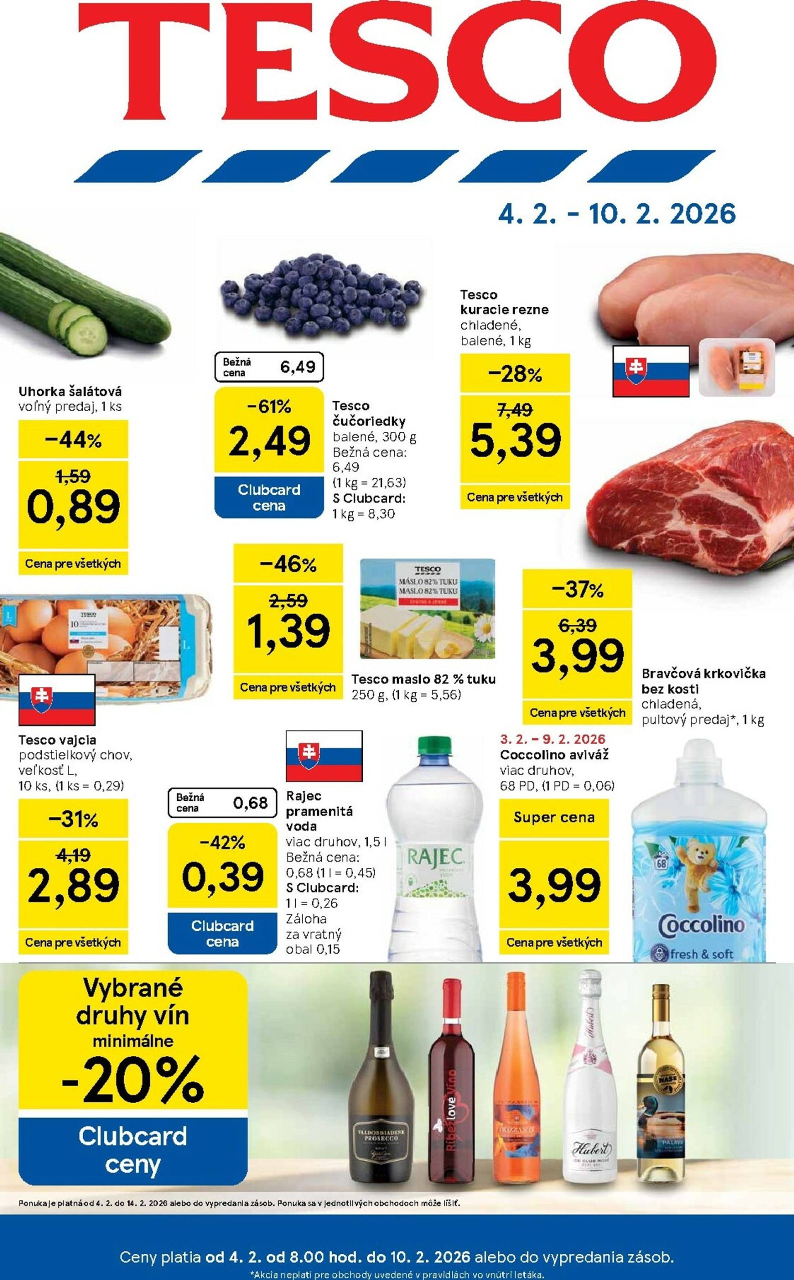 Page 1 of Aktuálny tesco leták platný od stredy 04.02 do 10.02