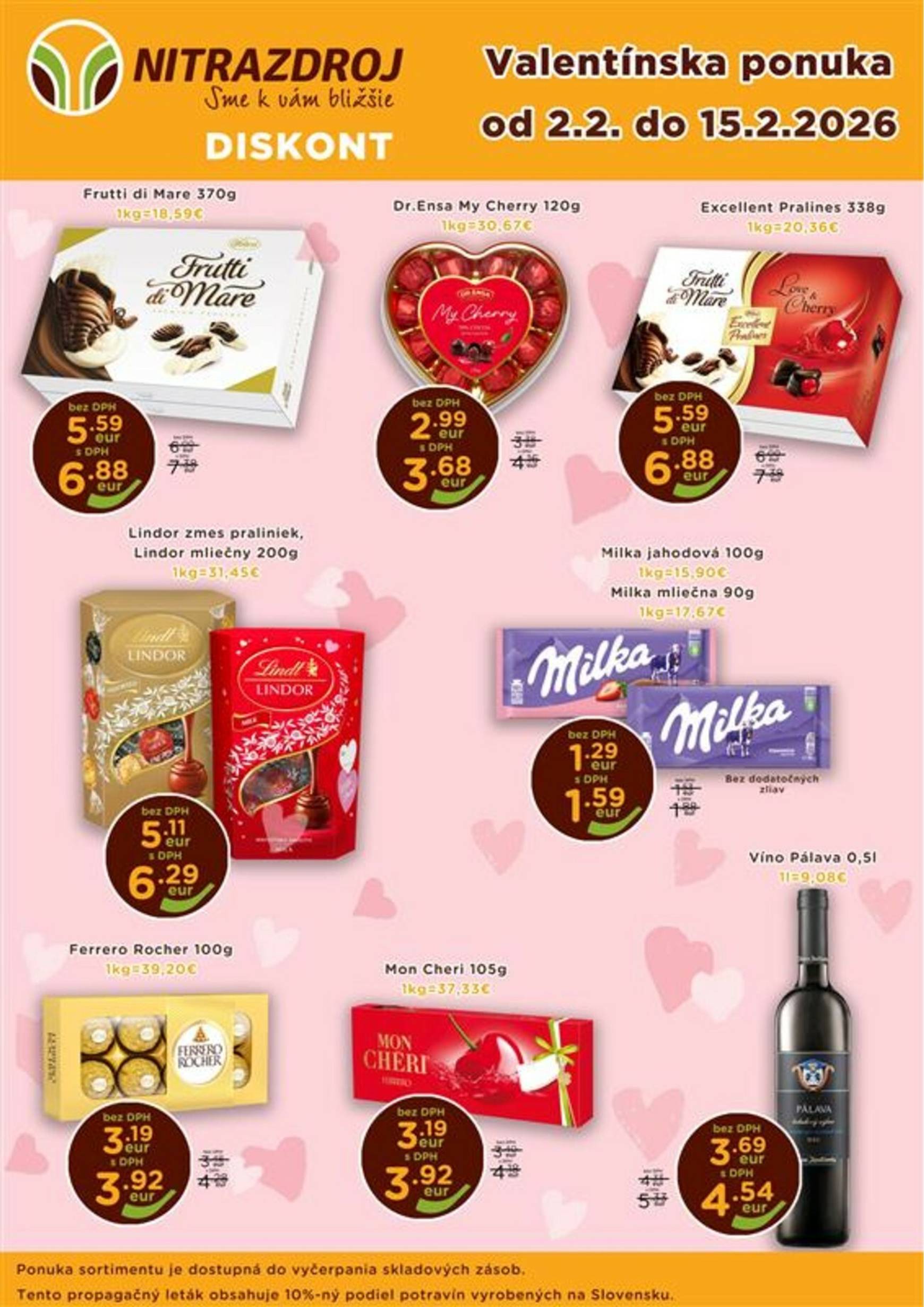 Page 1 of Aktuálny nitrazdroj leták platný od pondelka 02.02 do 15.02