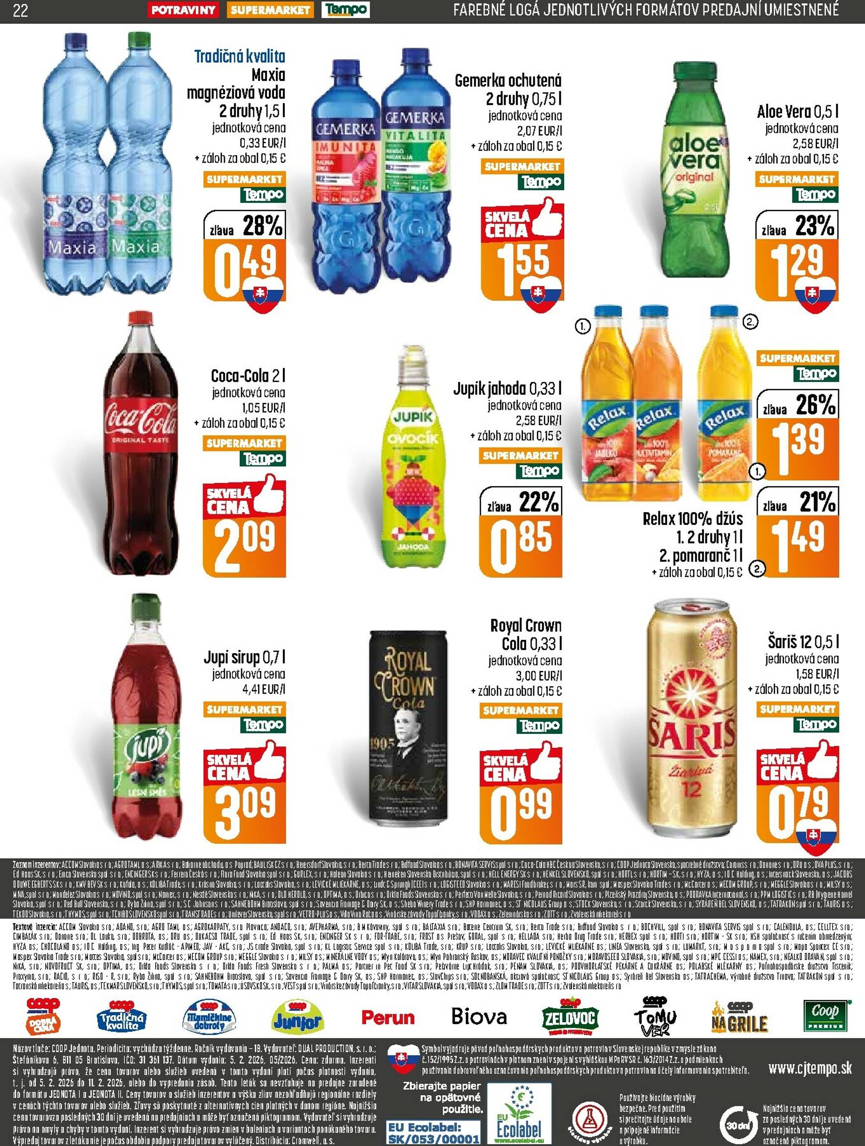 Page 22 of Aktuálny coop-jednota leták platný od štvrtka 05.02 do 11.02