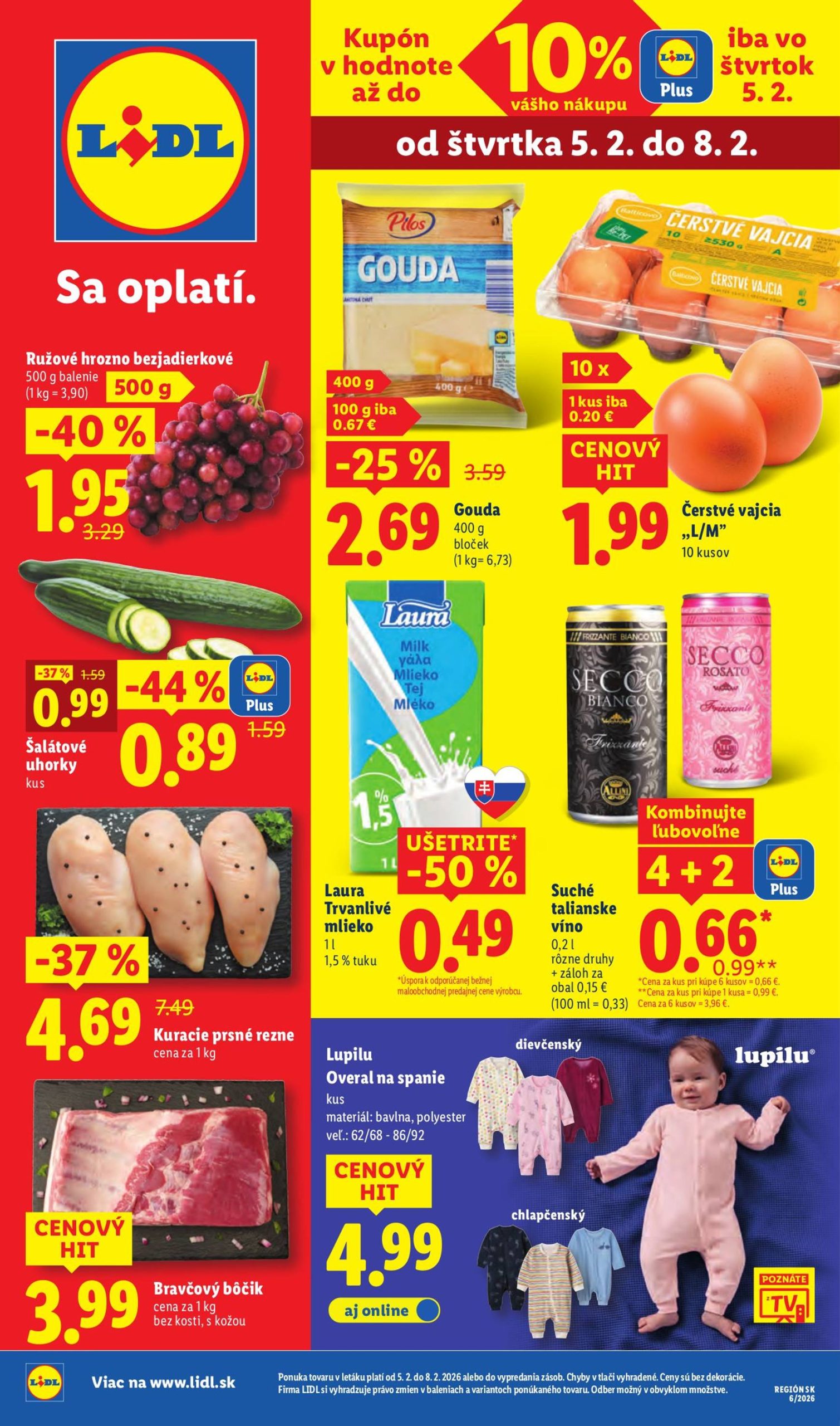 Page 1 of Aktuálny lidl leták platný od štvrtka 05.02 do 08.02