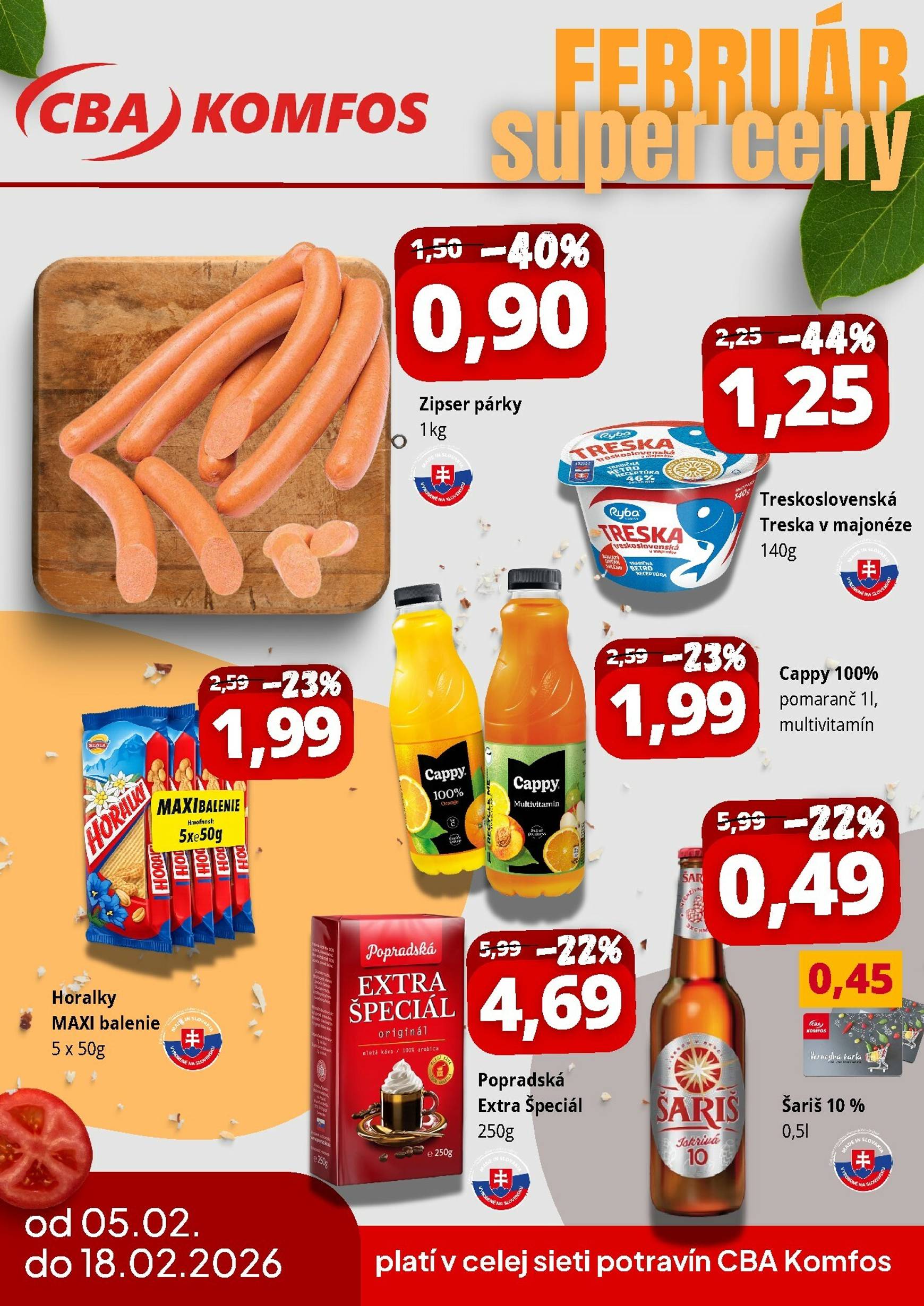 Page 1 of Aktuálny cba leták platný od štvrtka 05.02 do 18.02