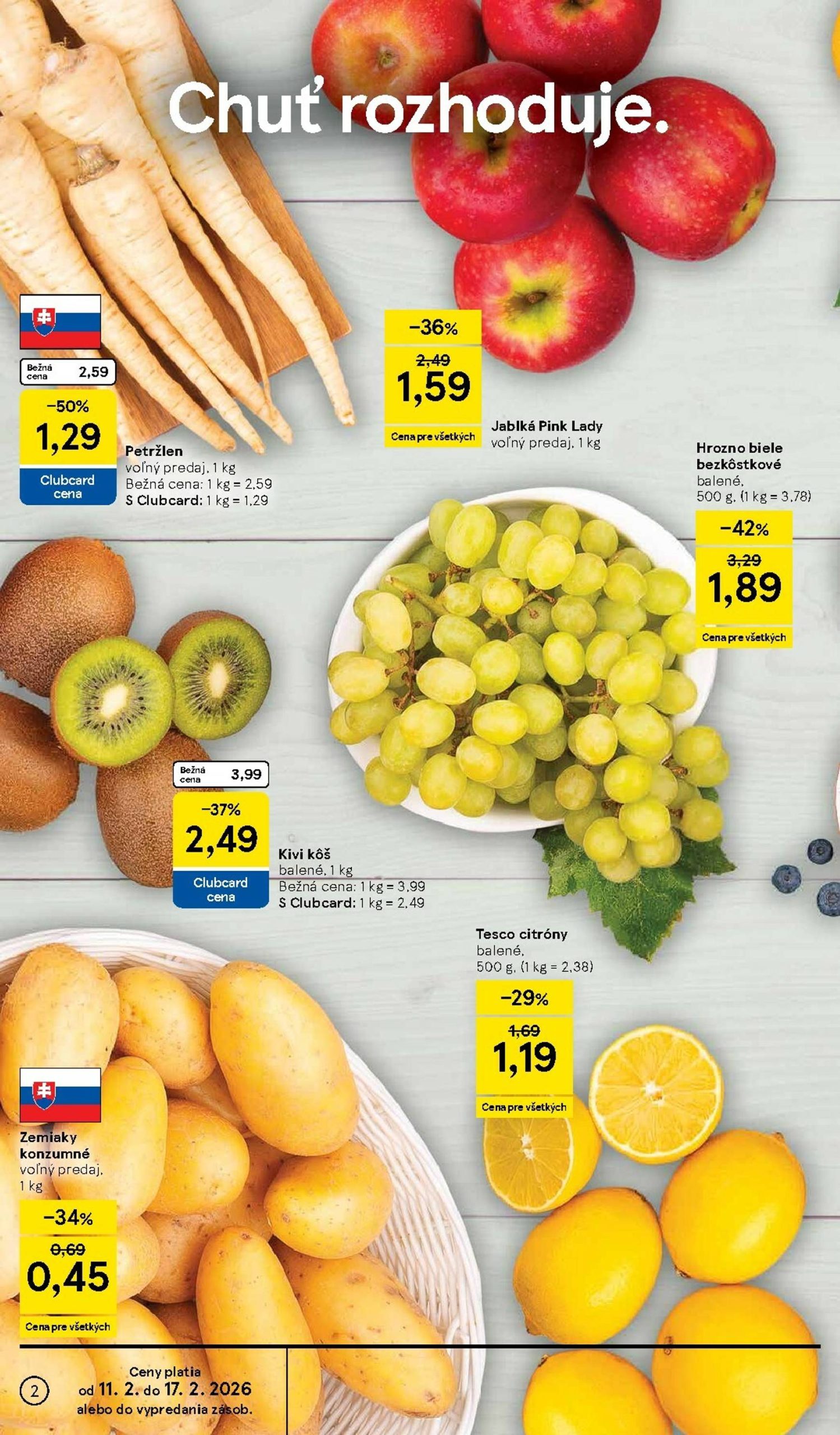 Page 2 of Aktuálny tesco leták platný od stredy 11.02 do 17.02
