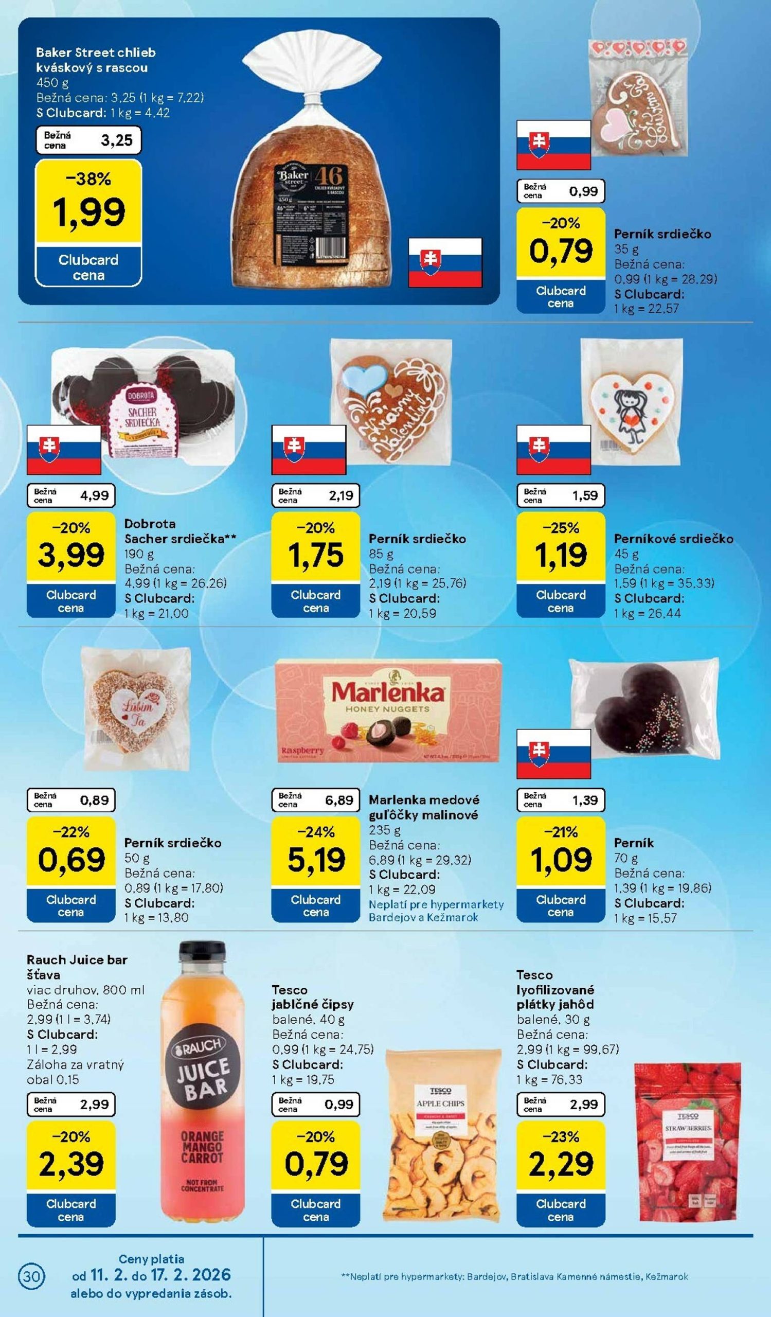 Page 30 of Aktuálny tesco leták platný od stredy 11.02 do 17.02