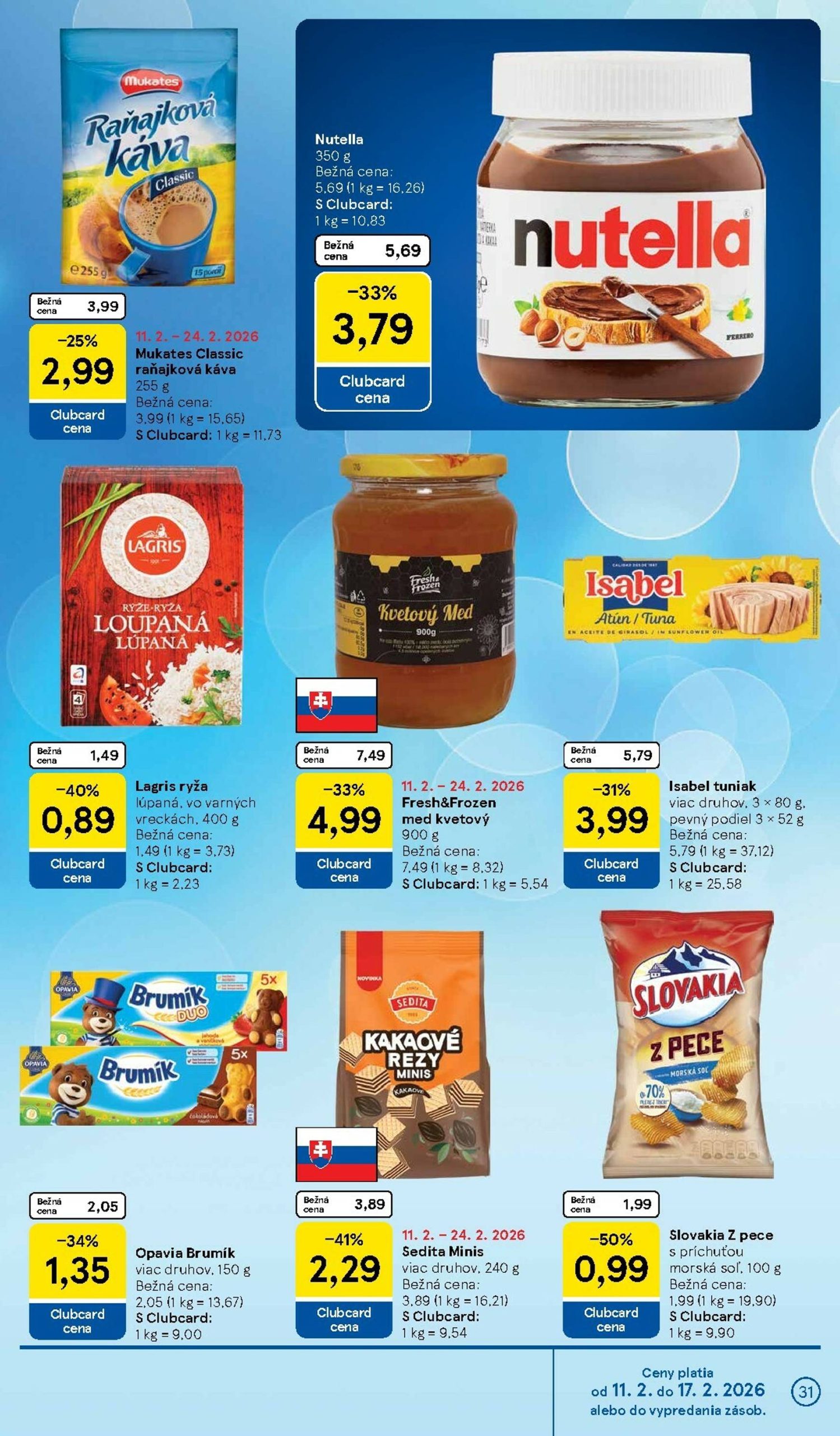 Page 31 of Aktuálny tesco leták platný od stredy 11.02 do 17.02