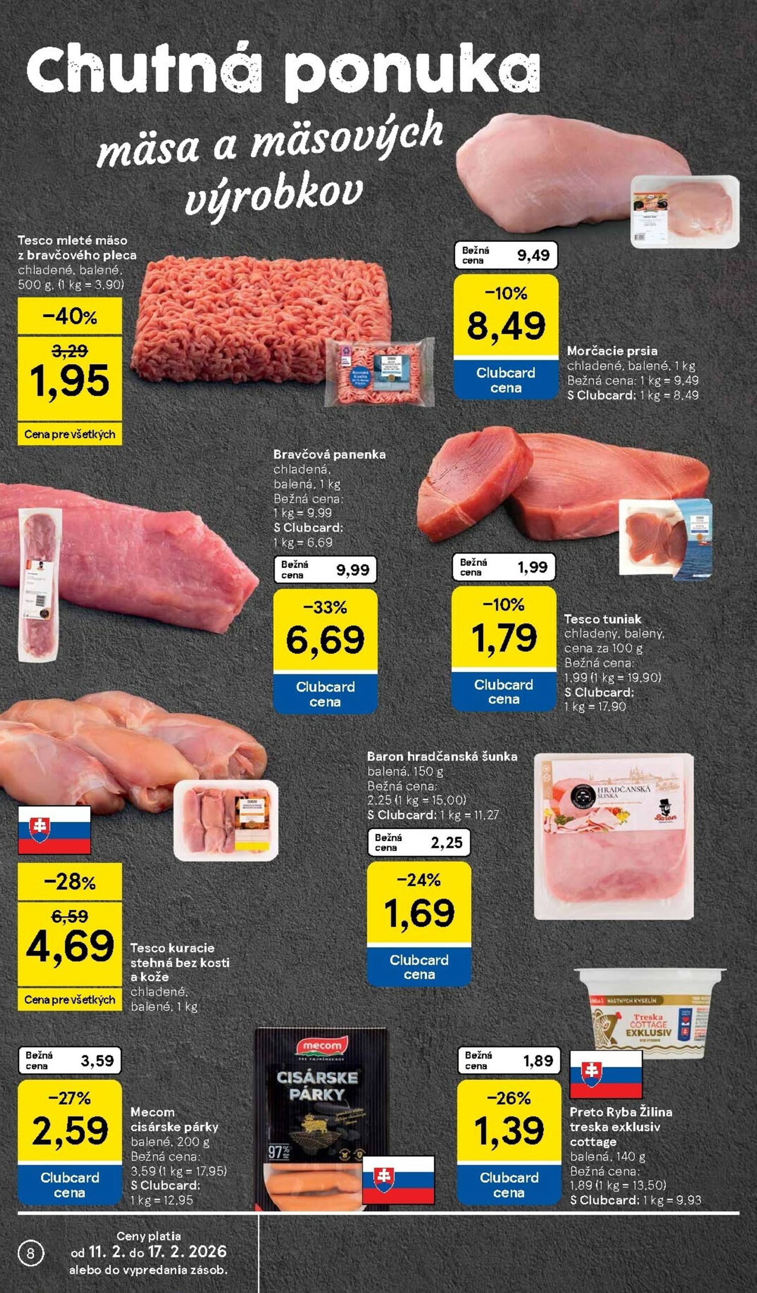 Page 8 of Aktuálny tesco leták platný od stredy 11.02 do 17.02