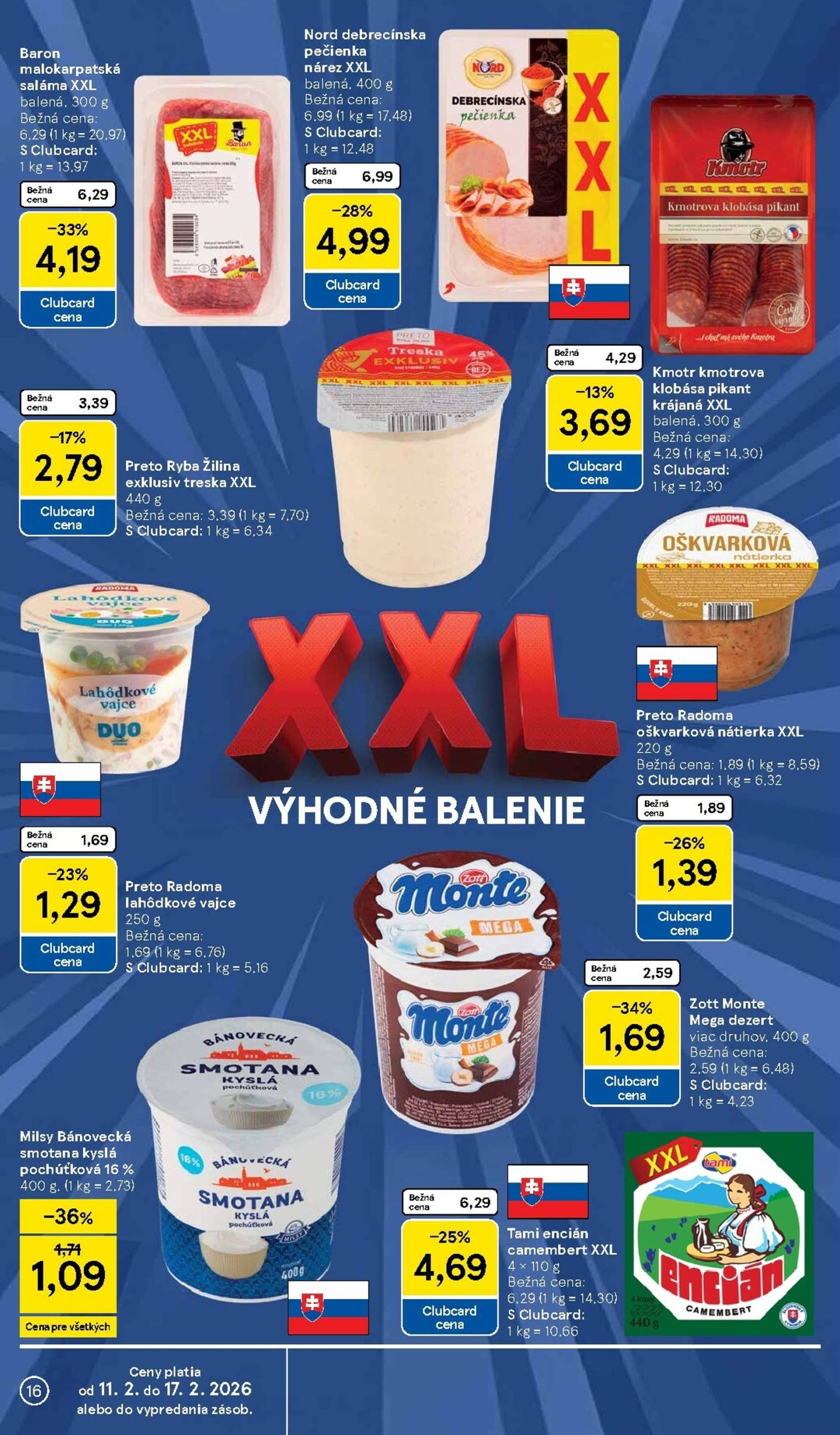 Page 16 of Aktuálny tesco leták platný od stredy 11.02 do 17.02