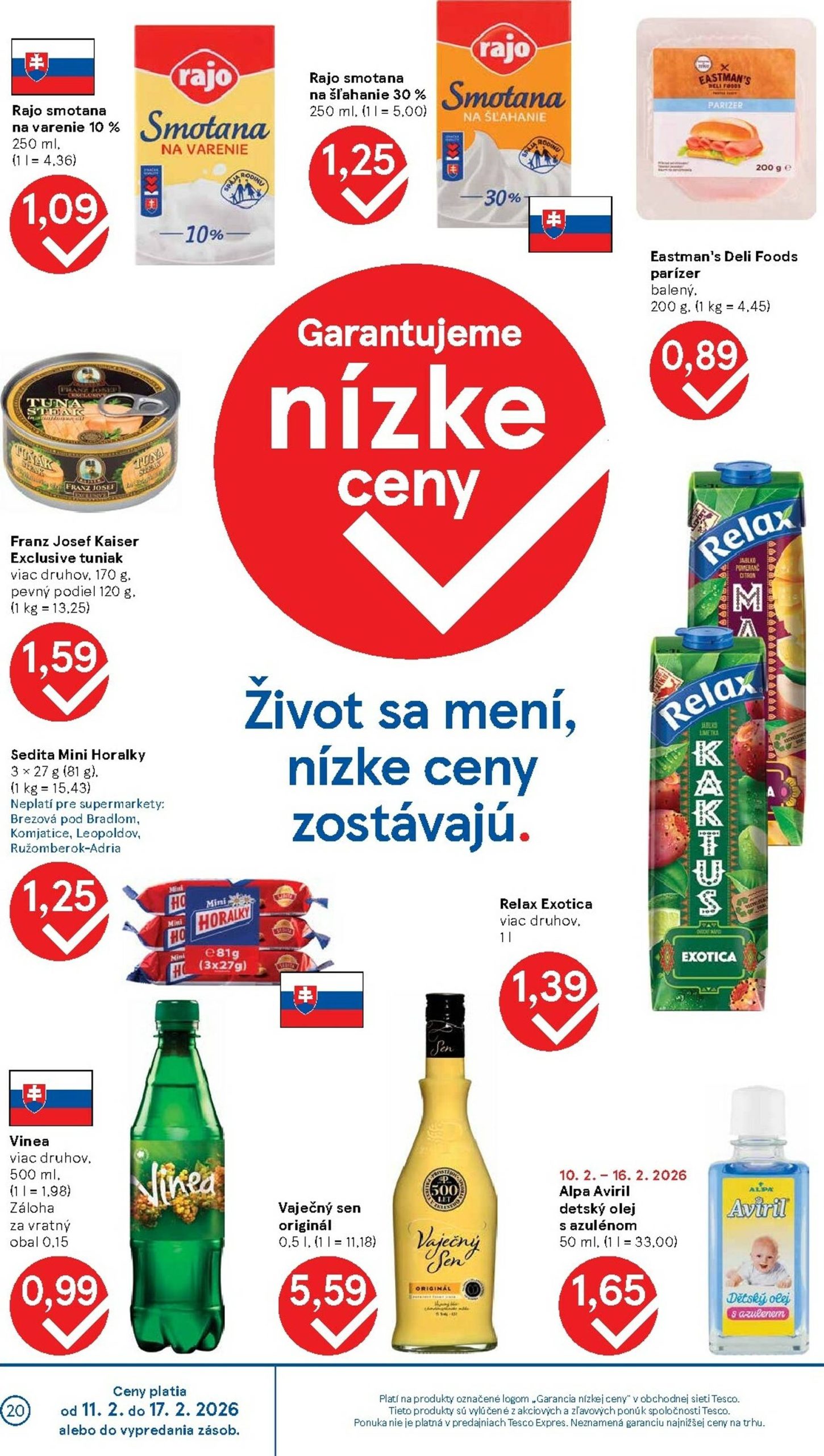 Page 20 of Aktuálny tesco leták platný od stredy 11.02 do 17.02
