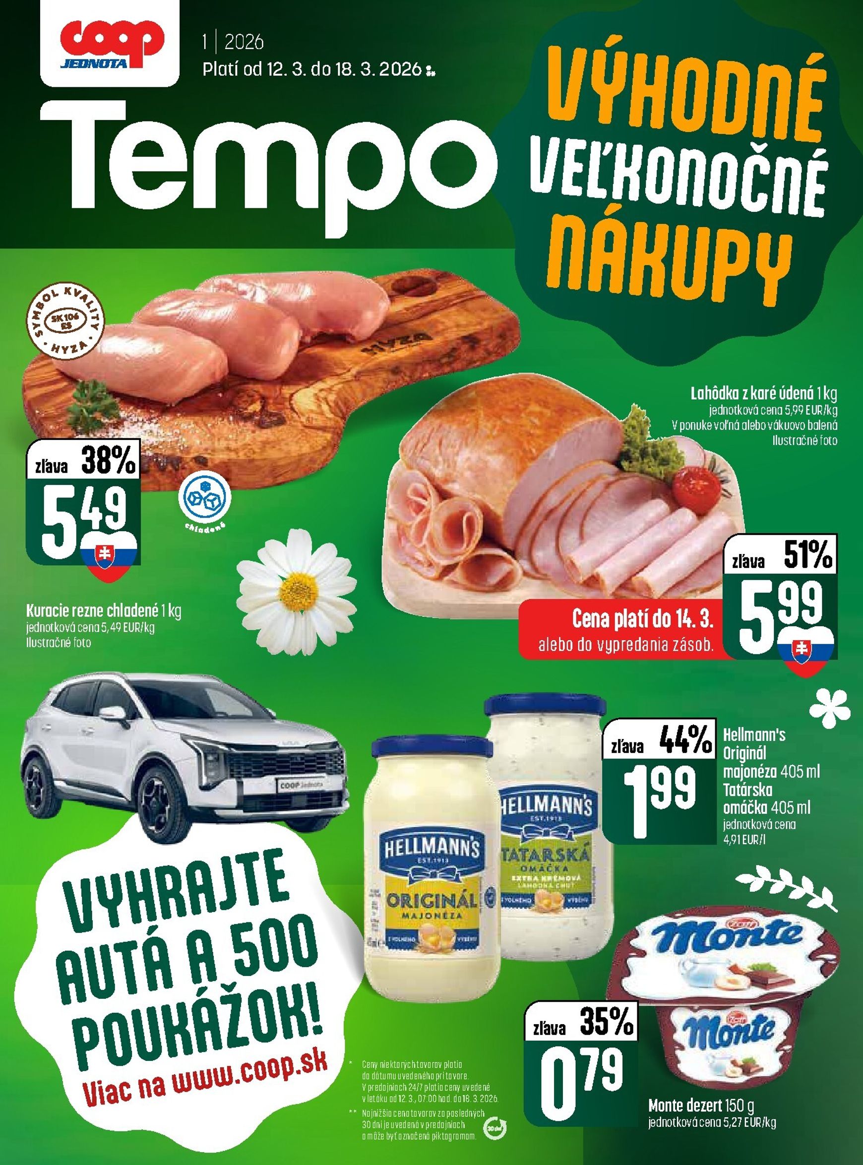 Page 1 of Aktuálny coop-jednota leták platný od štvrtka 12.03 do 18.03