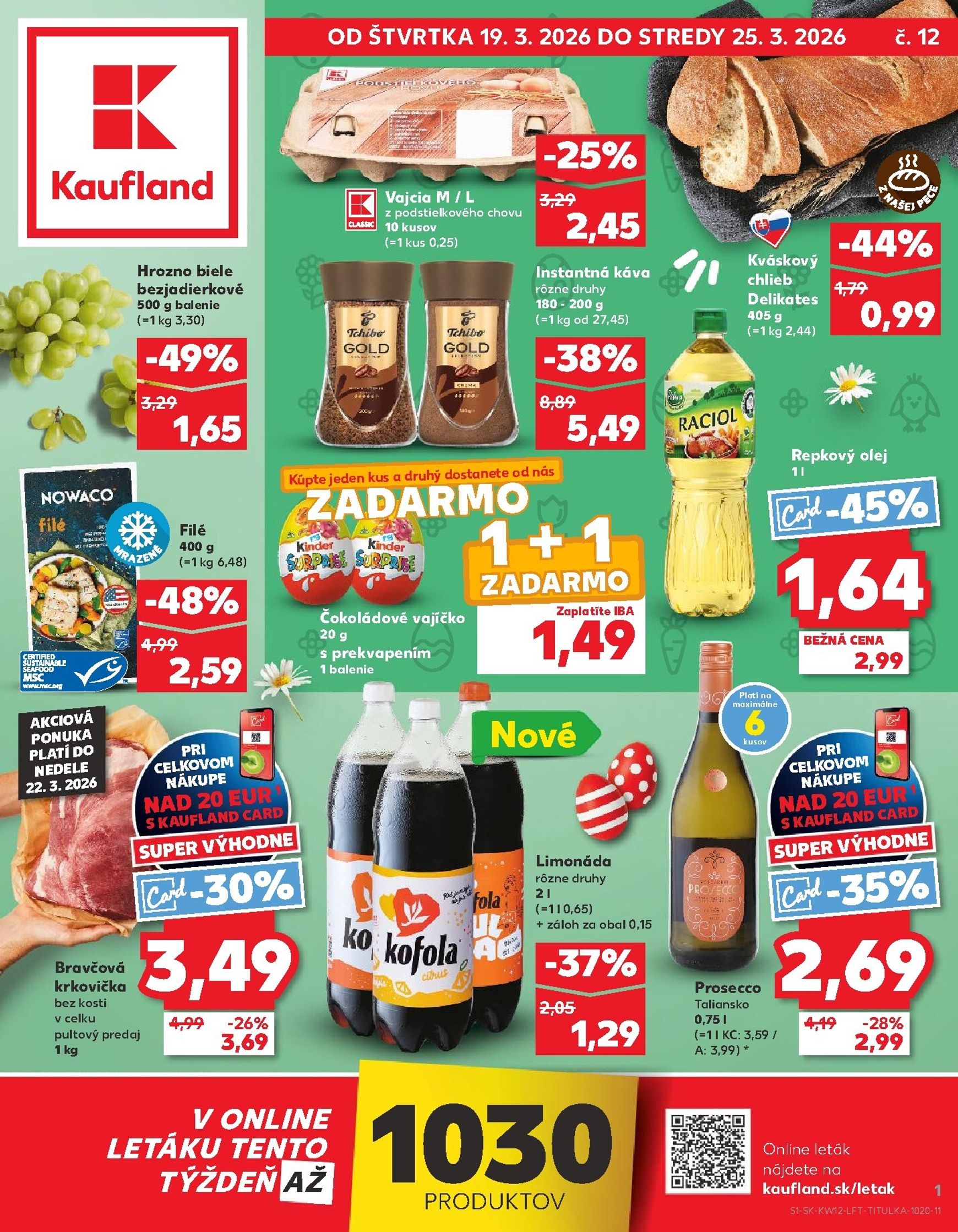 Page 1 of Aktuálny kaufland leták platný od štvrtka 19.03 do 25.03