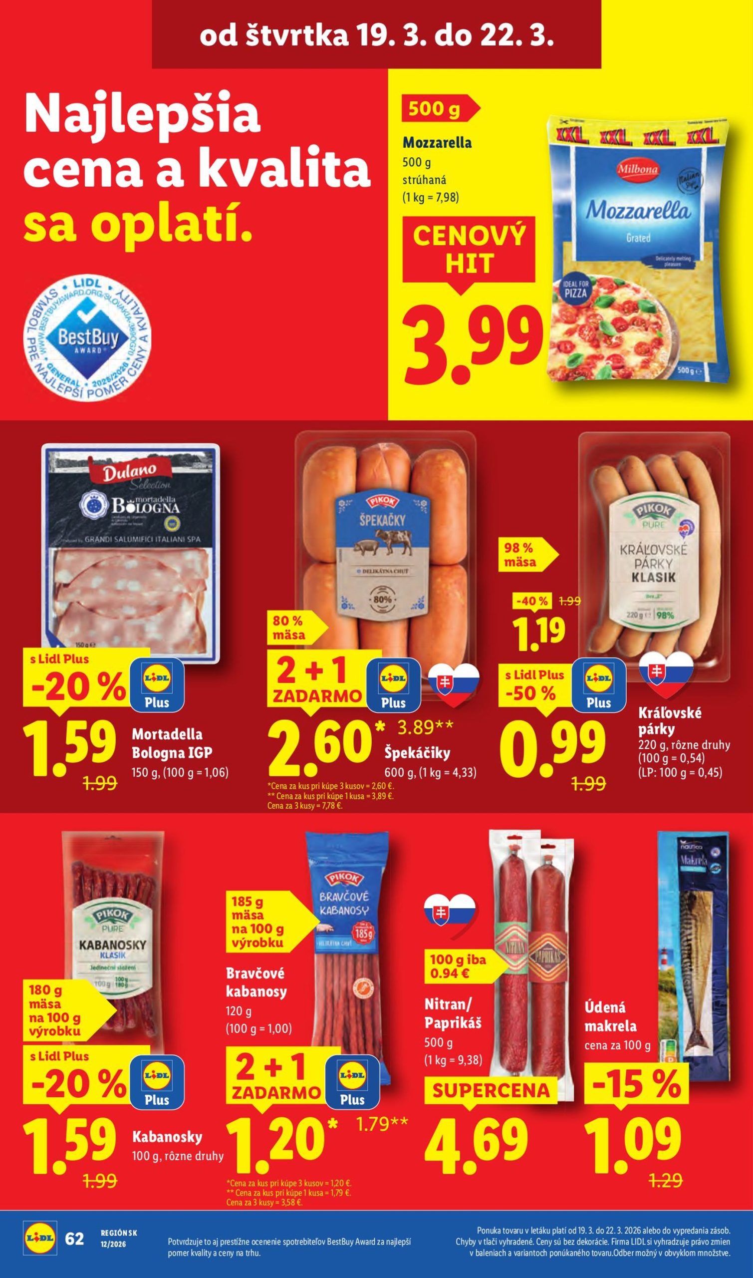 Page 15 of Aktuálny lidl leták platný od štvrtka 19.03 do 22.03