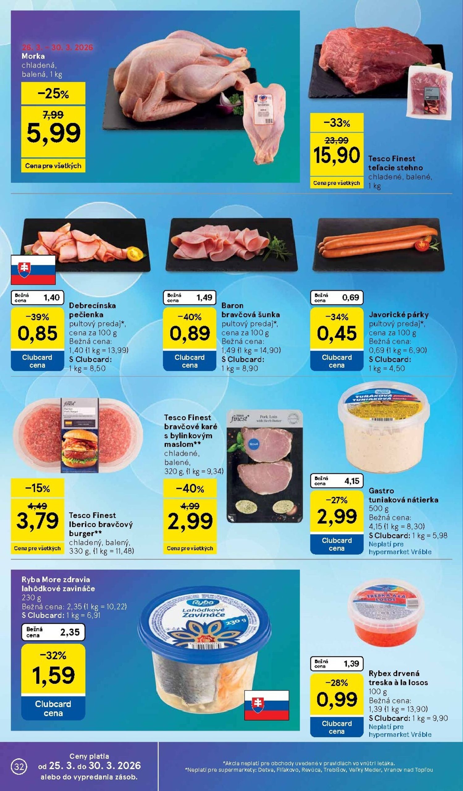 Page 32 of Aktuálny tesco leták platný od stredy 25.03 do 30.03