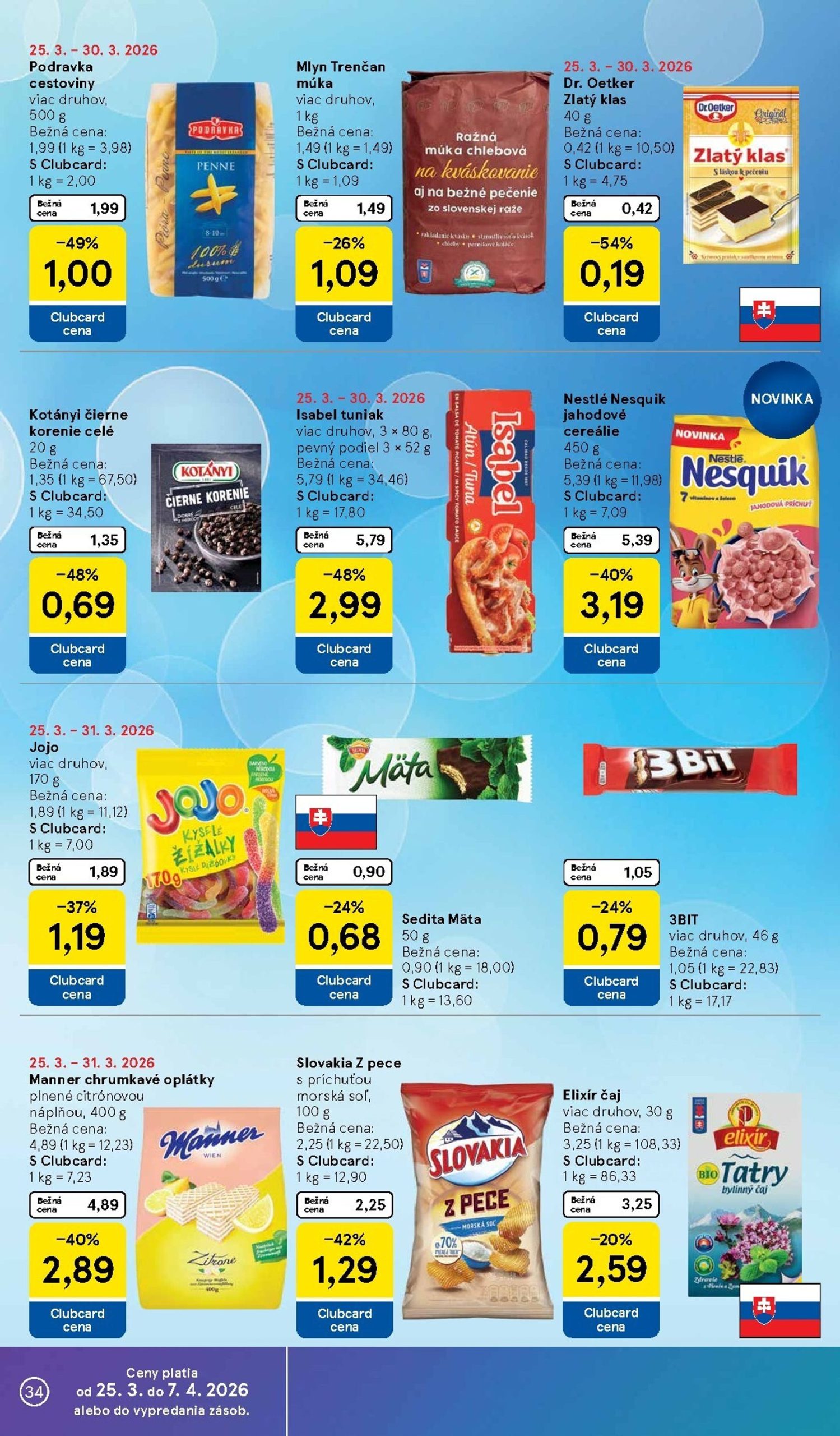 Page 34 of Aktuálny tesco leták platný od stredy 25.03 do 30.03
