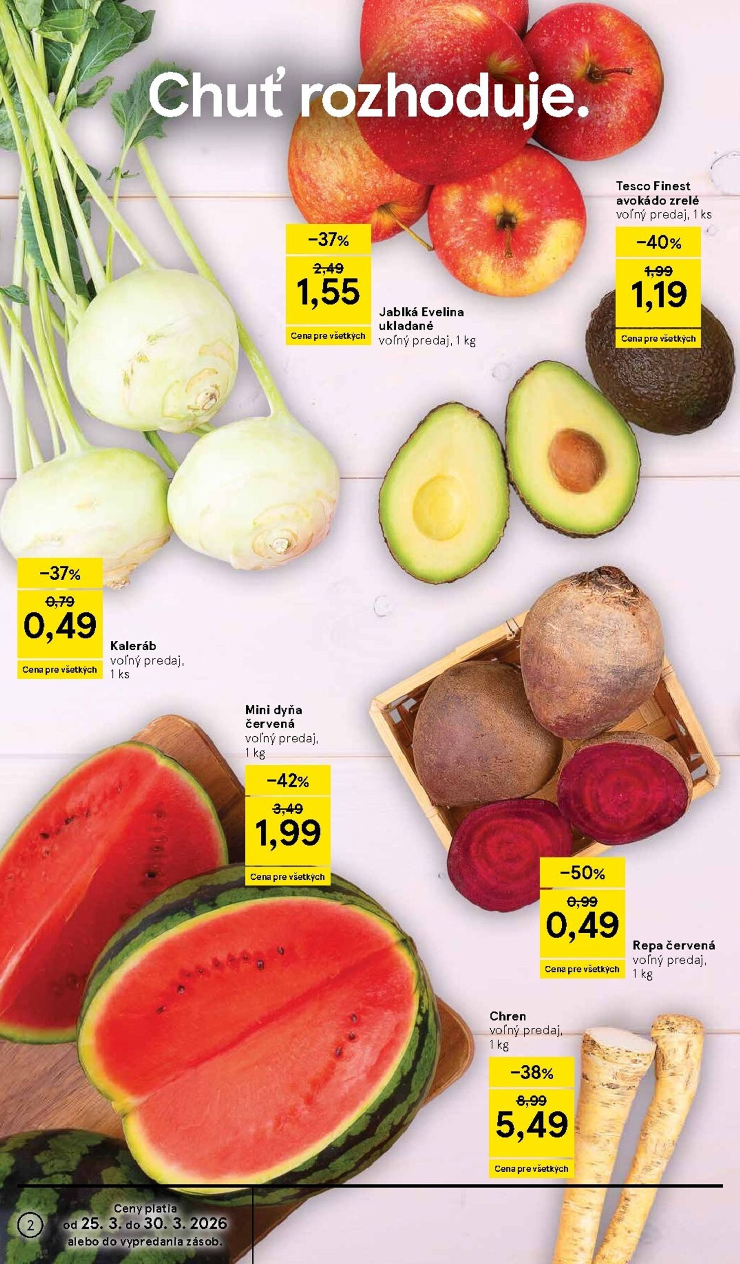 Page 2 of Aktuálny tesco leták platný od stredy 25.03 do 30.03