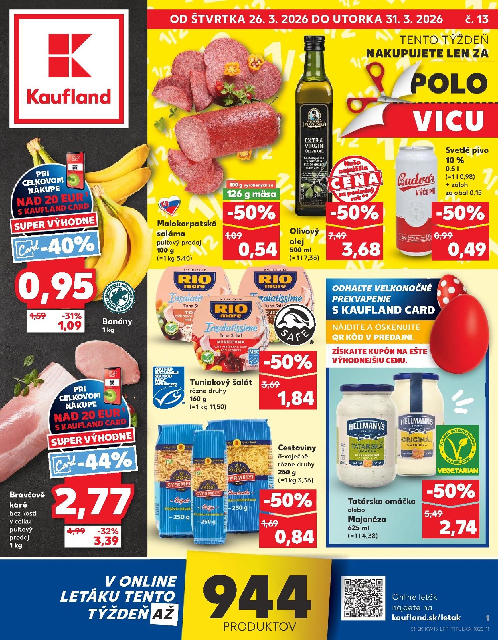Page 1 of Aktuálny kaufland leták platný od štvrtka 26.03 do 31.03