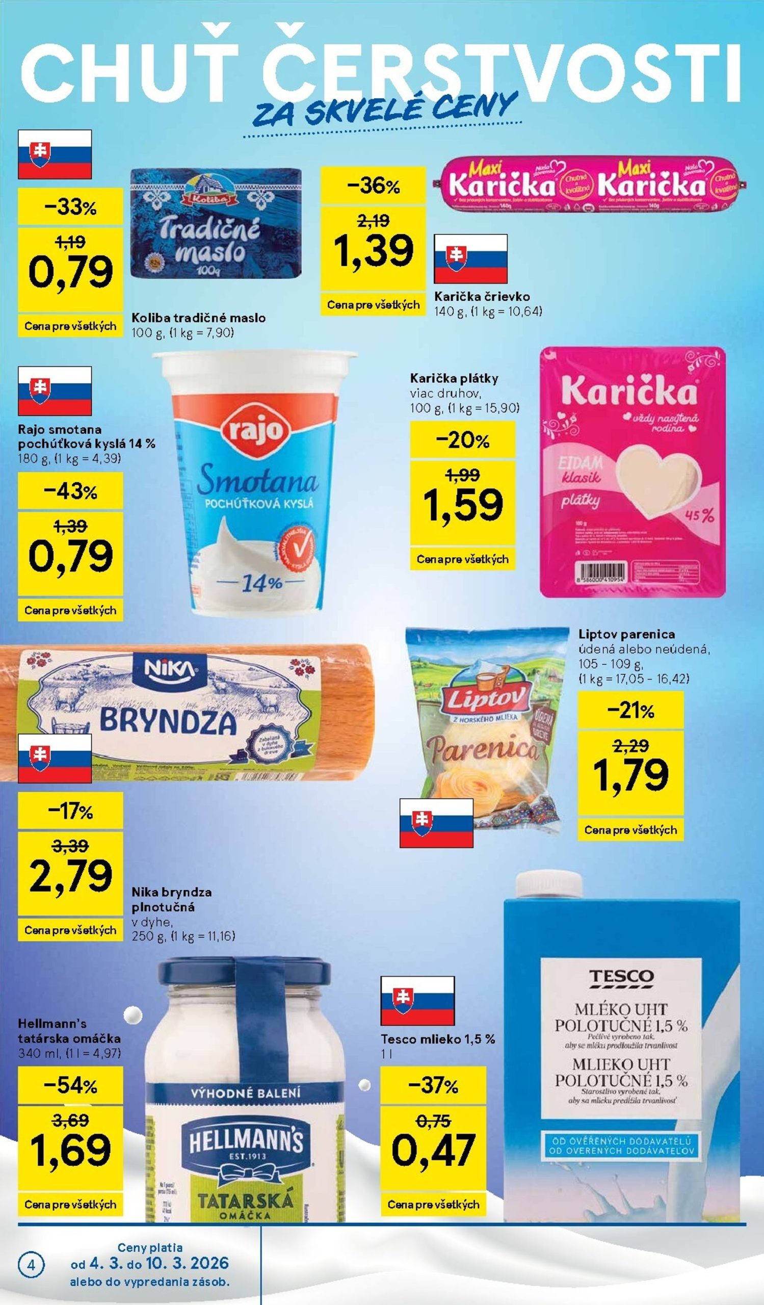 Page 4 of Aktuálny tesco leták platný od stredy 04.03 do 10.03