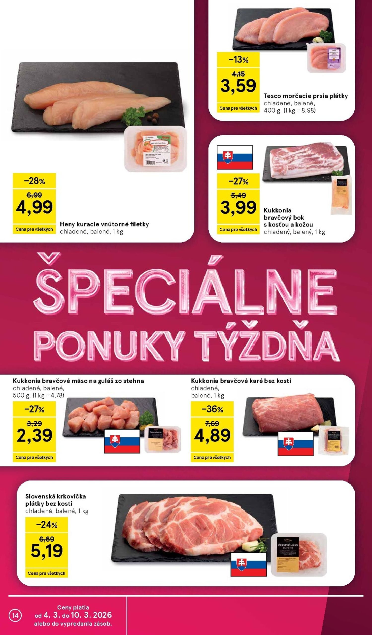 Page 14 of Aktuálny tesco leták platný od stredy 04.03 do 10.03