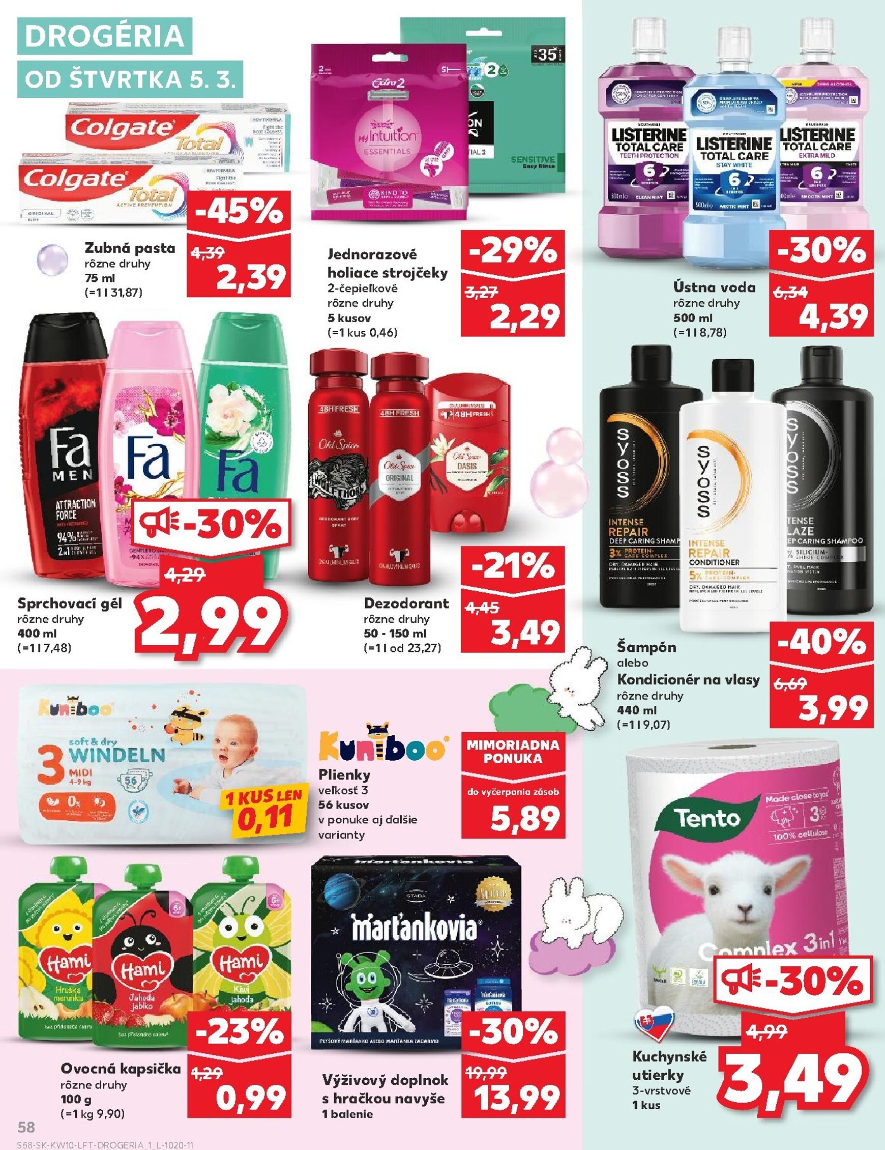 Page 58 of Aktuálny kaufland leták platný od štvrtka 05.03 do 11.03