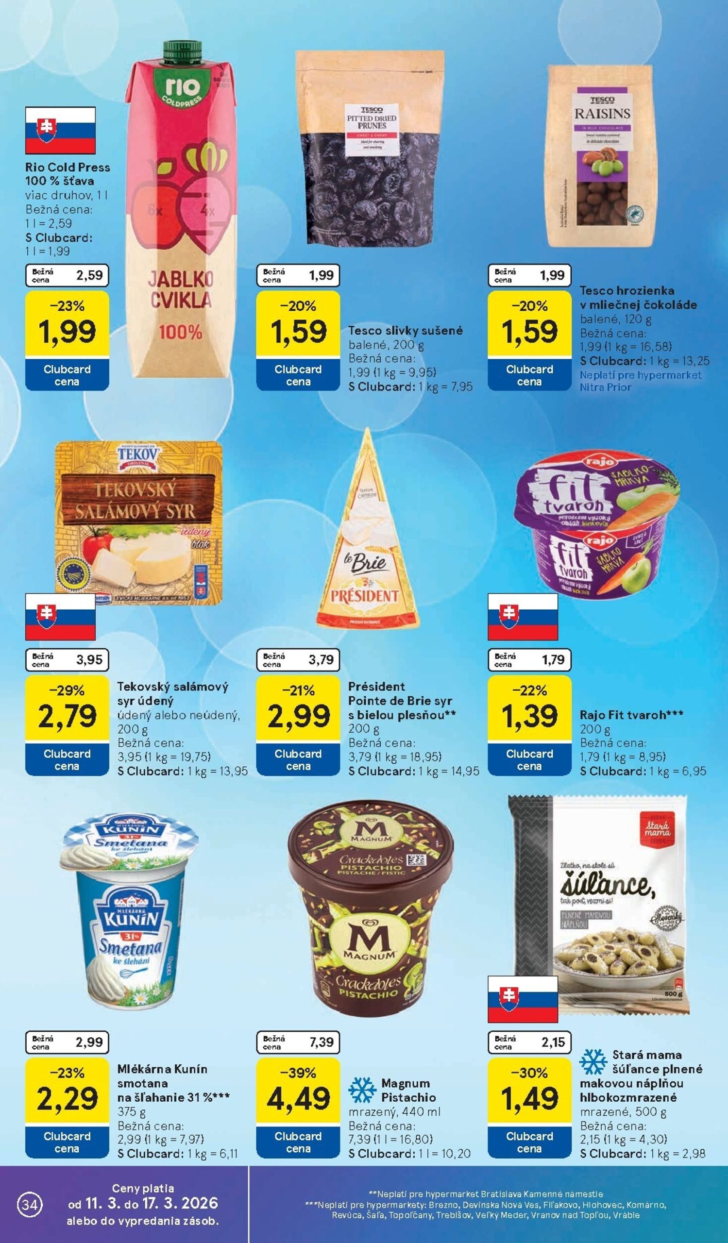 Page 34 of Aktuálny tesco leták platný od stredy 11.03 do 17.03