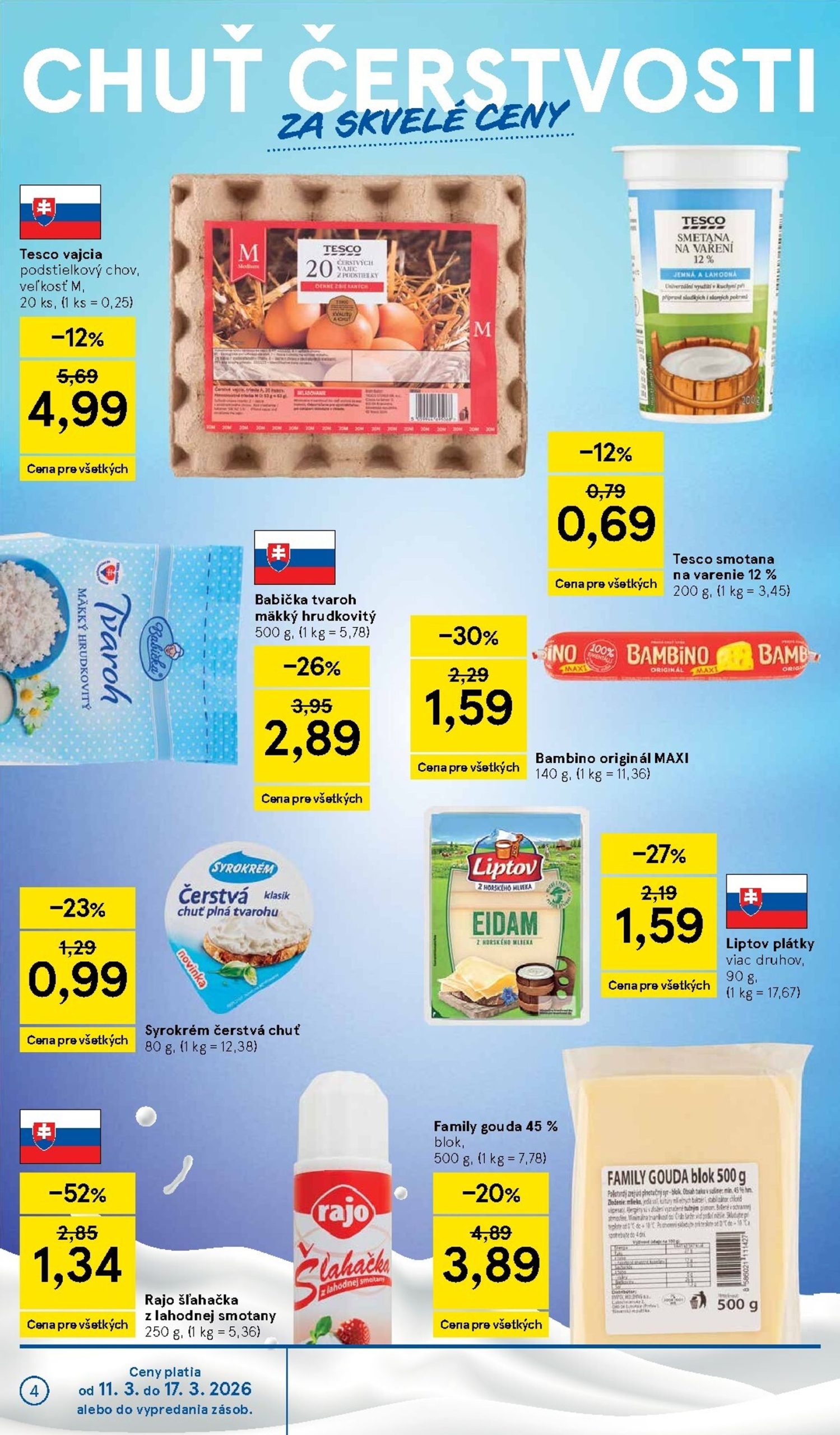 Page 4 of Aktuálny tesco leták platný od stredy 11.03 do 17.03