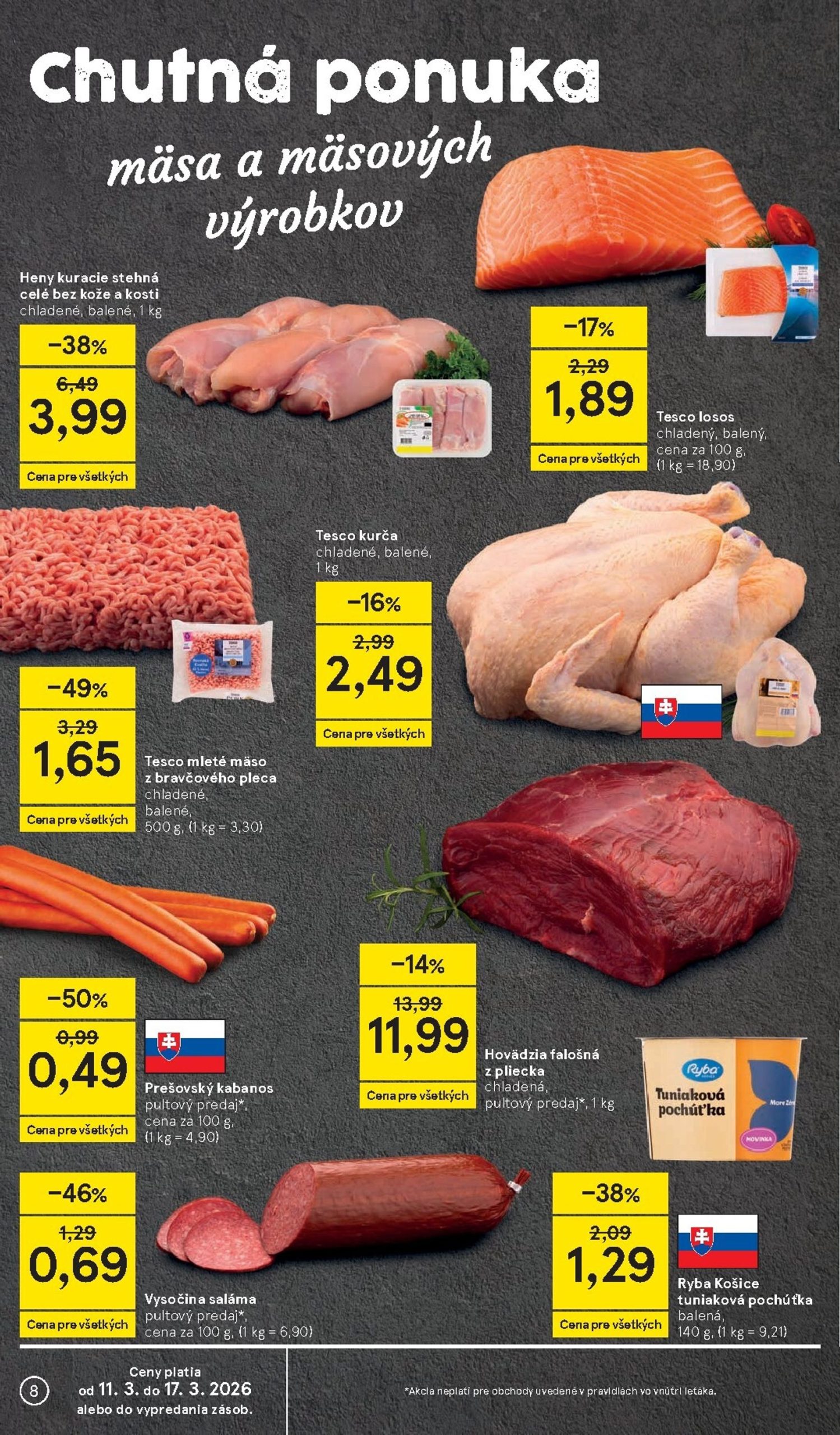 Page 8 of Aktuálny tesco leták platný od stredy 11.03 do 17.03