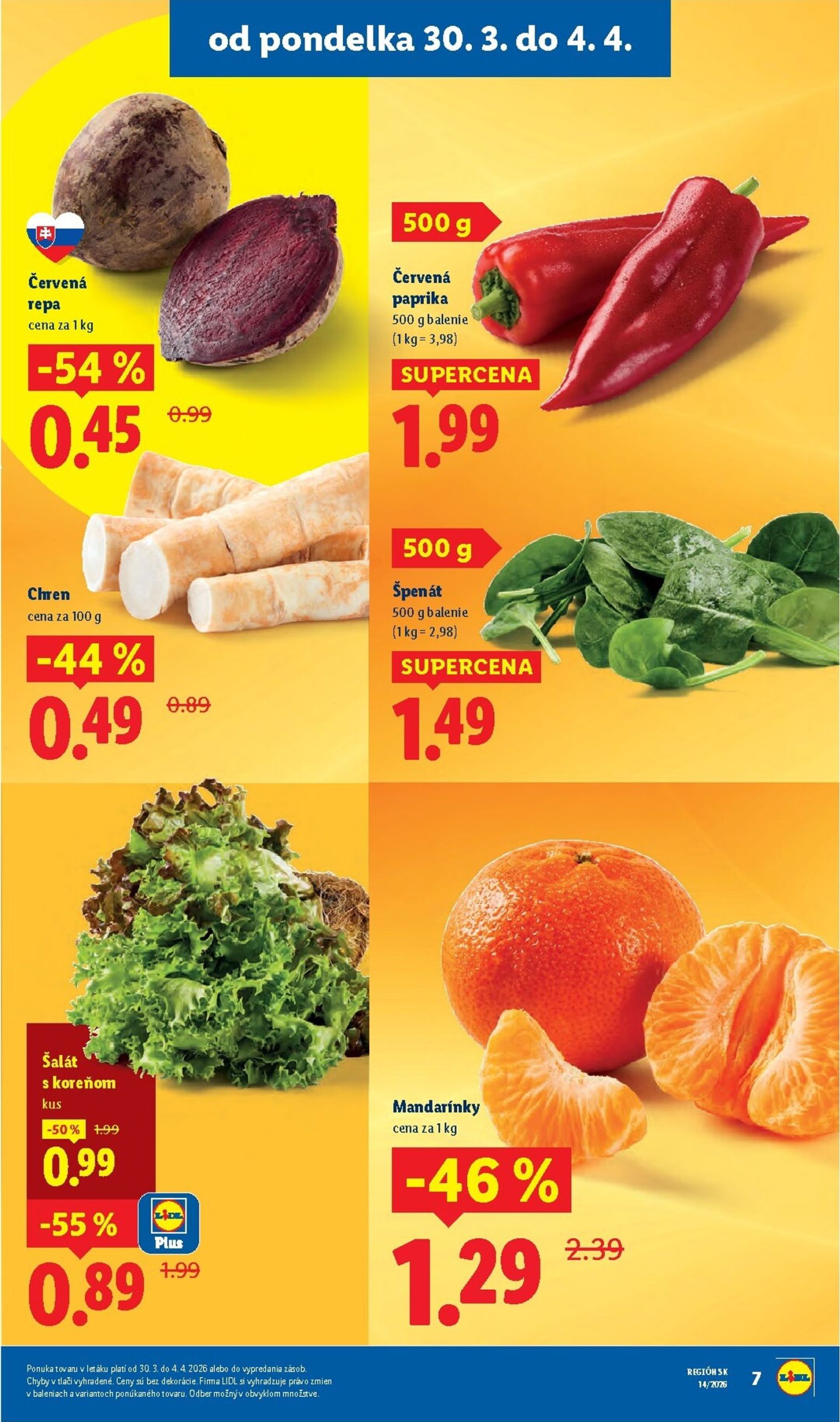 Page 7 of Aktuálny lidl leták platný od pondelka 30.03 do 04.04
