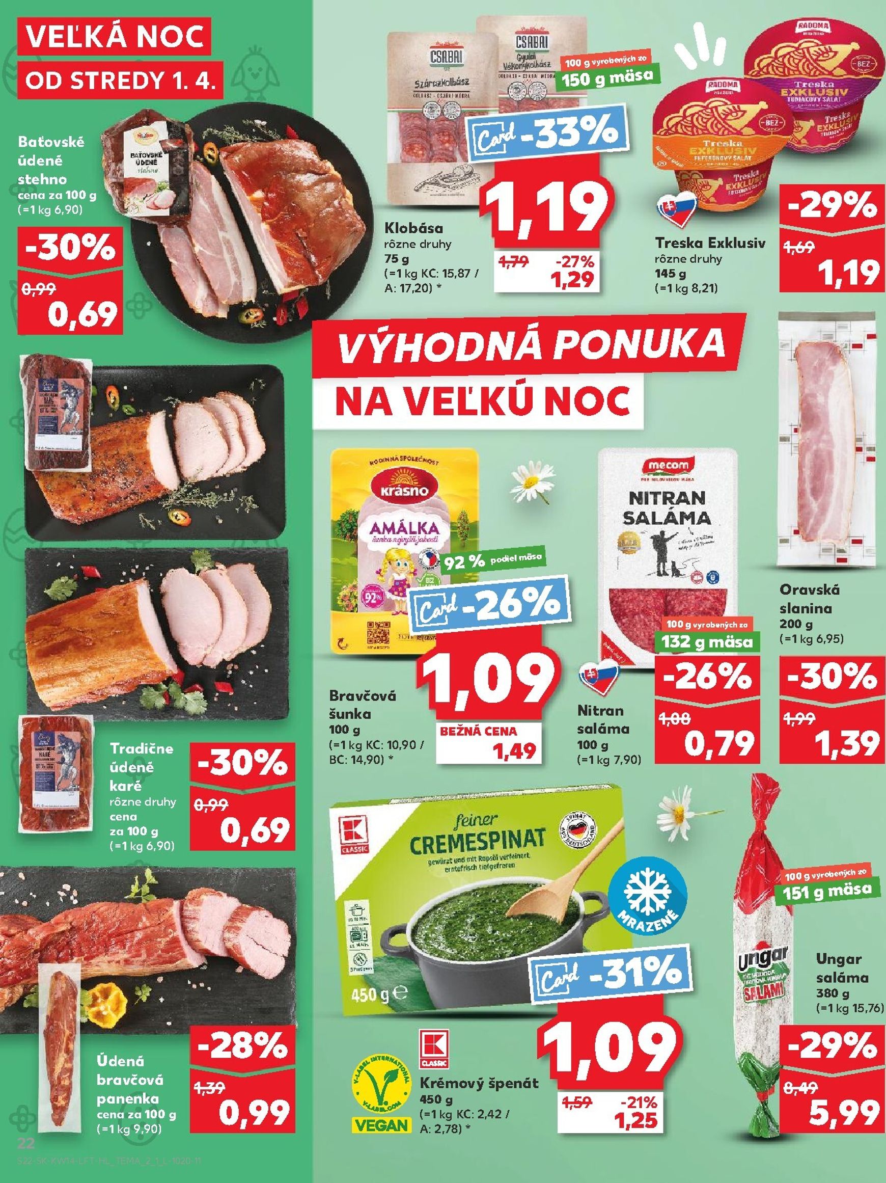Page 22 of Aktuálny kaufland leták platný od stredy 01.04 do 08.04