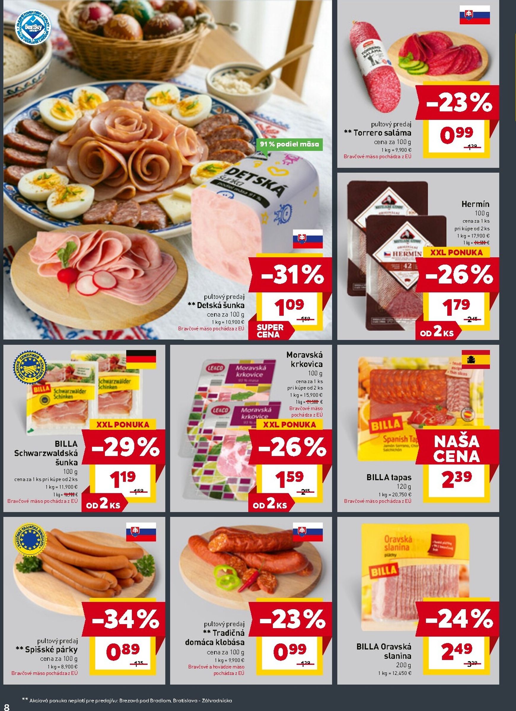 Page 12 of Aktuálny billa leták platný od pondelka 30.03 do 06.04