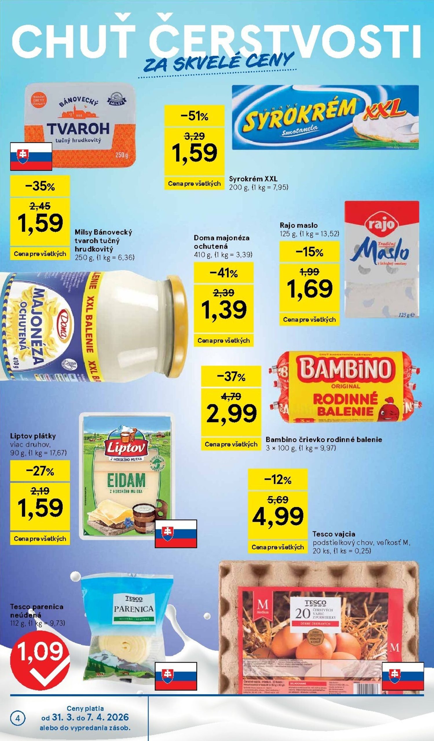Page 4 of Aktuálny tesco leták platný od utorka 31.03 do 07.04